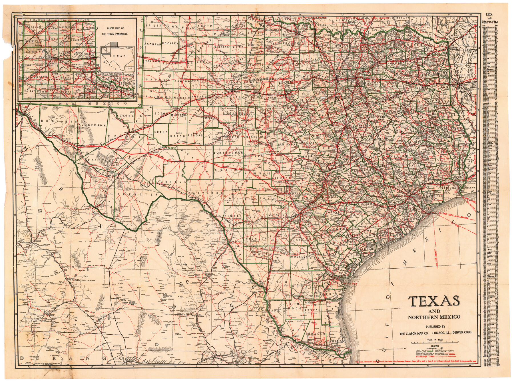 95900, Texas and Northern Mexico, Cobb Digital Map Collection - 1