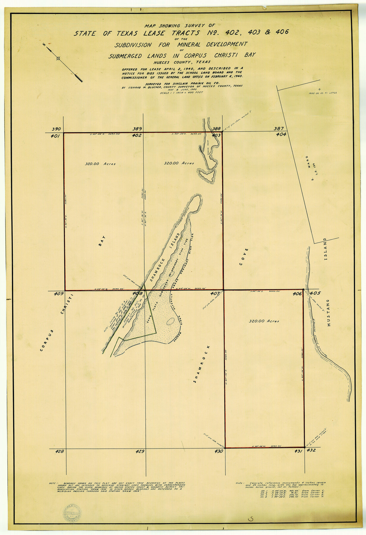9593, Nueces County Rolled Sketch 23, General Map Collection