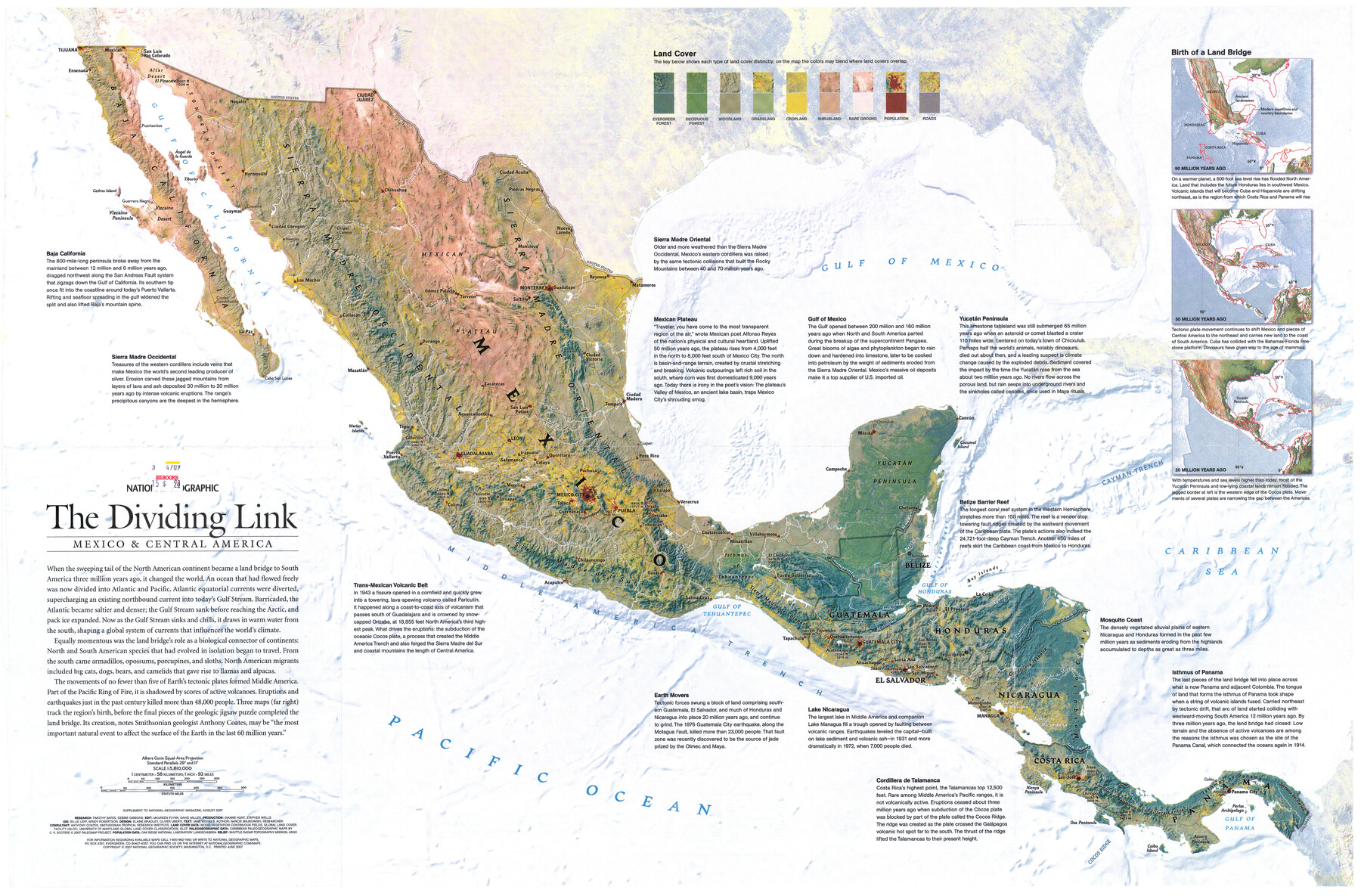 95941, The Dividing Link - Mexico & Central America, General Map Collection