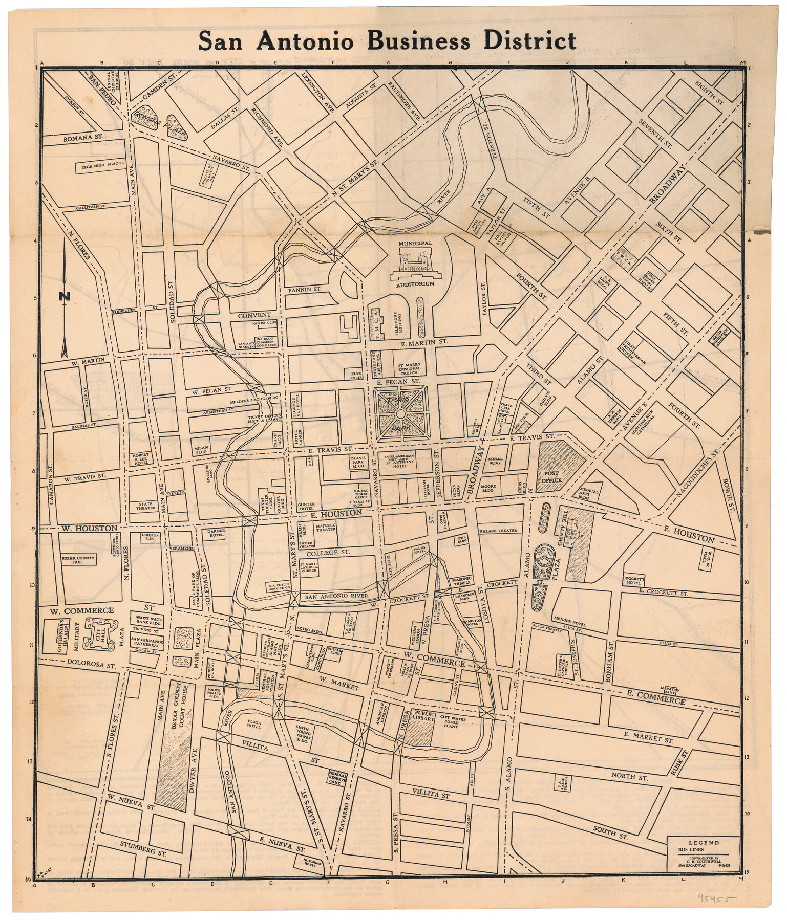 95955, San Antonio Business District, General Map Collection - 1