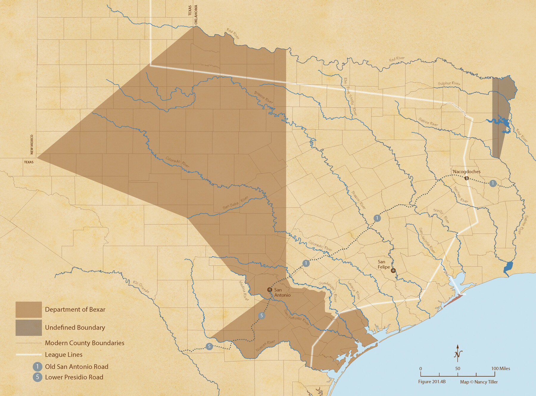 95970, The Mexican Department of Bexar. March 18, 1834, Nancy and Jim Tiller Digital Collection