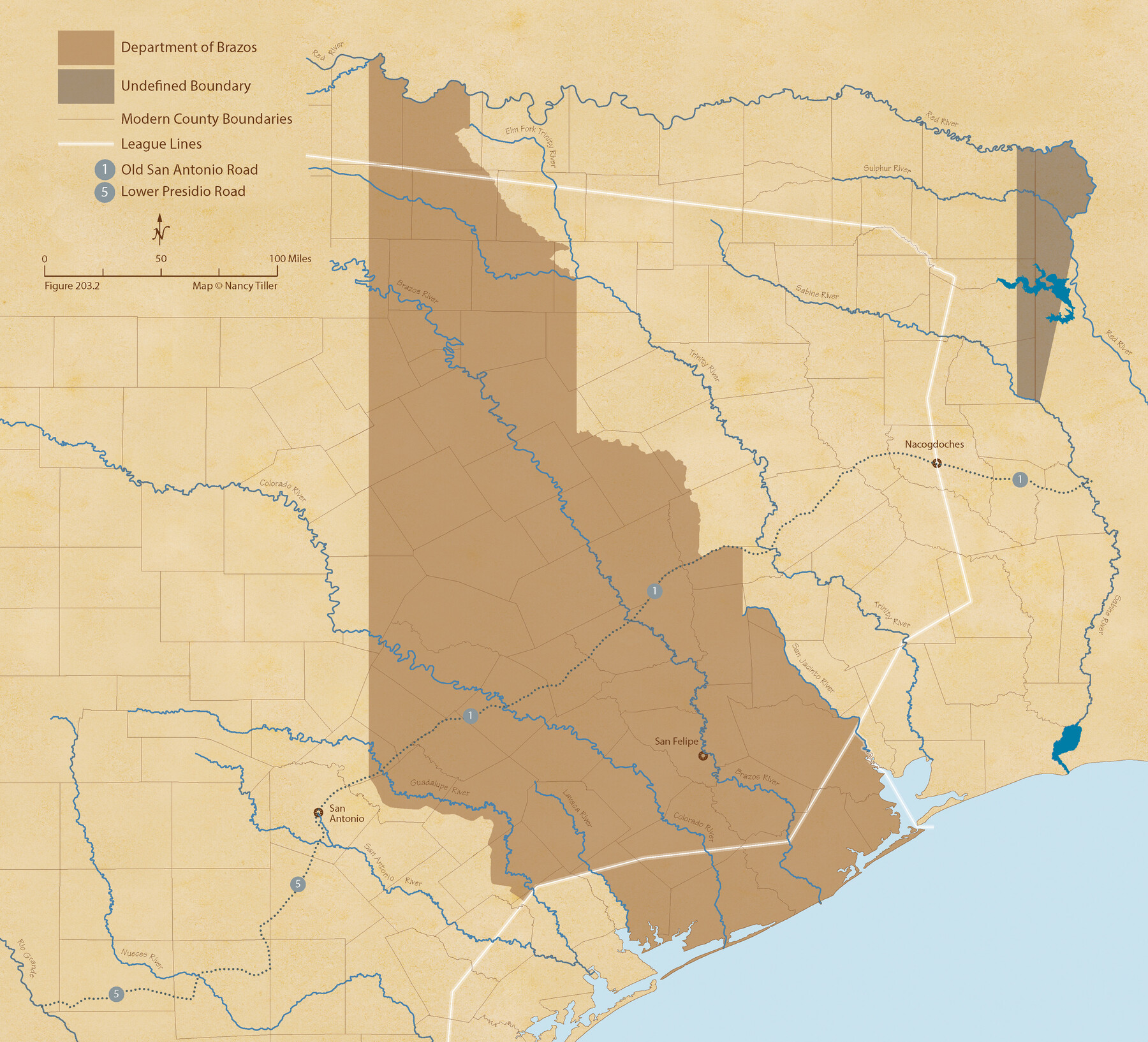 95976, The Mexican Department of Brazos. On the Eve of Texas Independence, 1836, Nancy and Jim Tiller Digital Collection