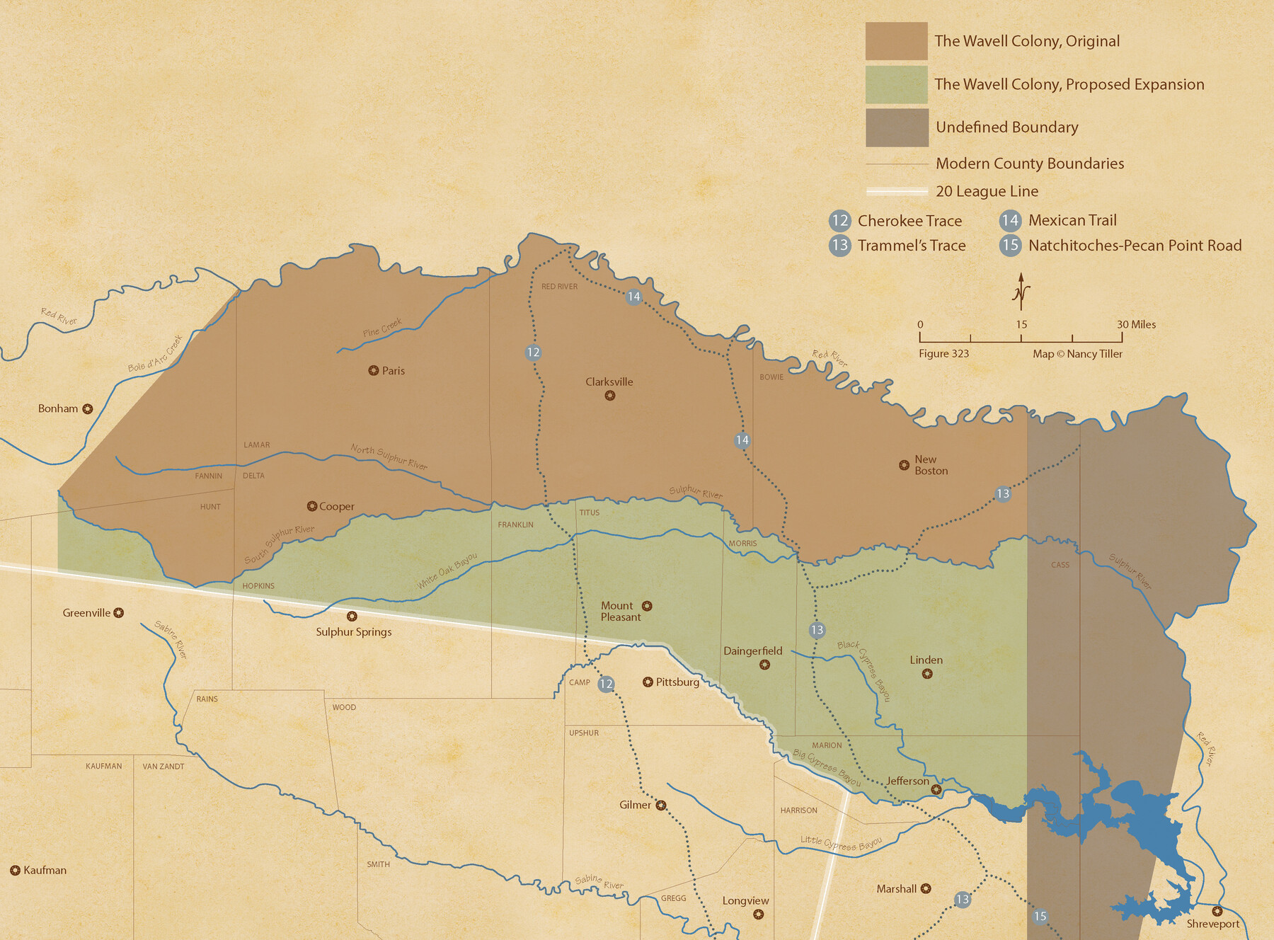 96009, Wavell Empresario Colony. Proposed, March 9, 1826, Nancy and Jim Tiller Digital Collection