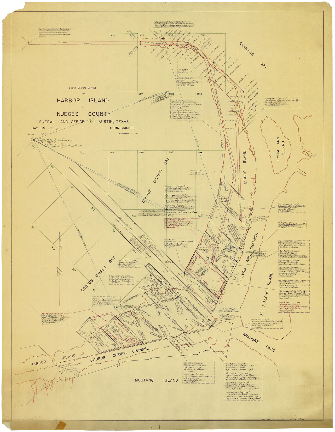 9601, Nueces County Rolled Sketch 34, General Map Collection