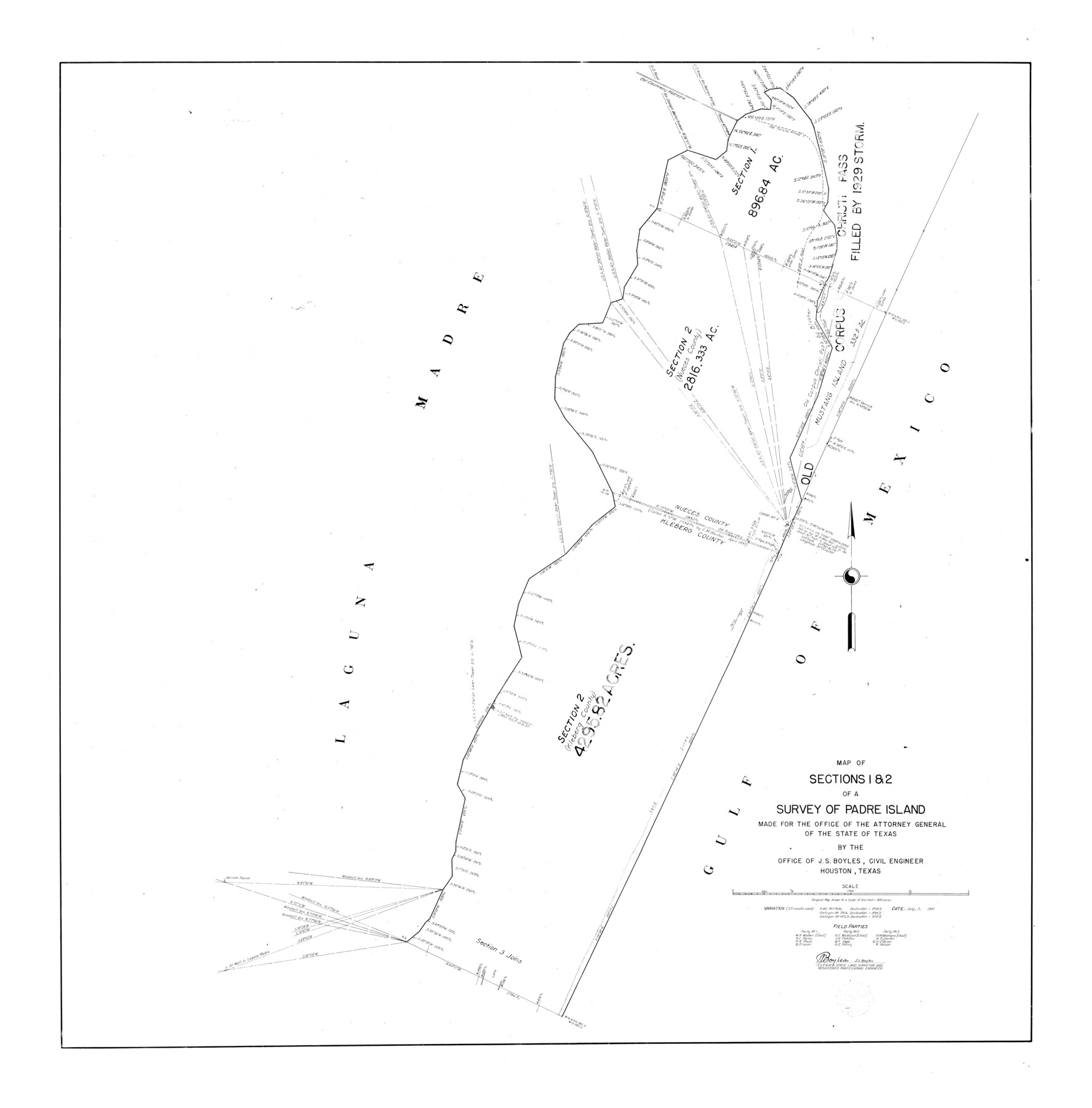 9603, Nueces County Rolled Sketch 45, General Map Collection