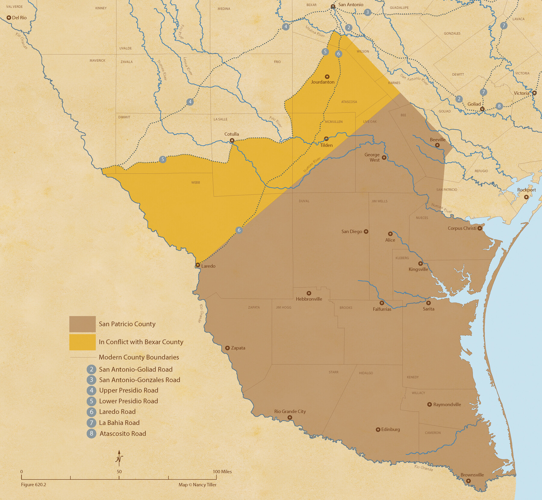 96073, The Chief Justice County of San Patricio. Lands in Conflict with Bexar County, Nancy and Jim Tiller Digital Collection