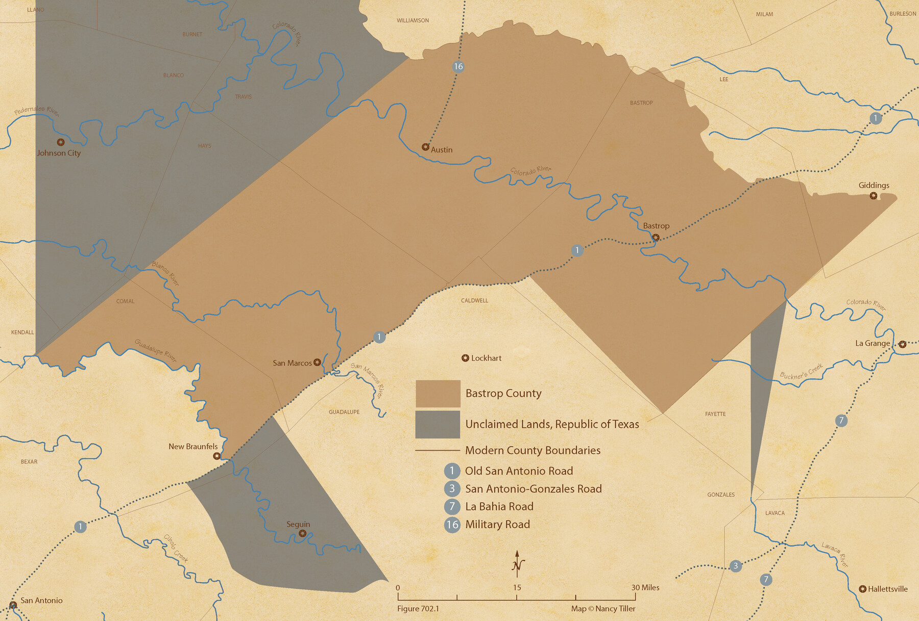 96089, The Republic County of Bastrop. Boundaries Defined, December 18, 1837, Nancy and Jim Tiller Digital Collection