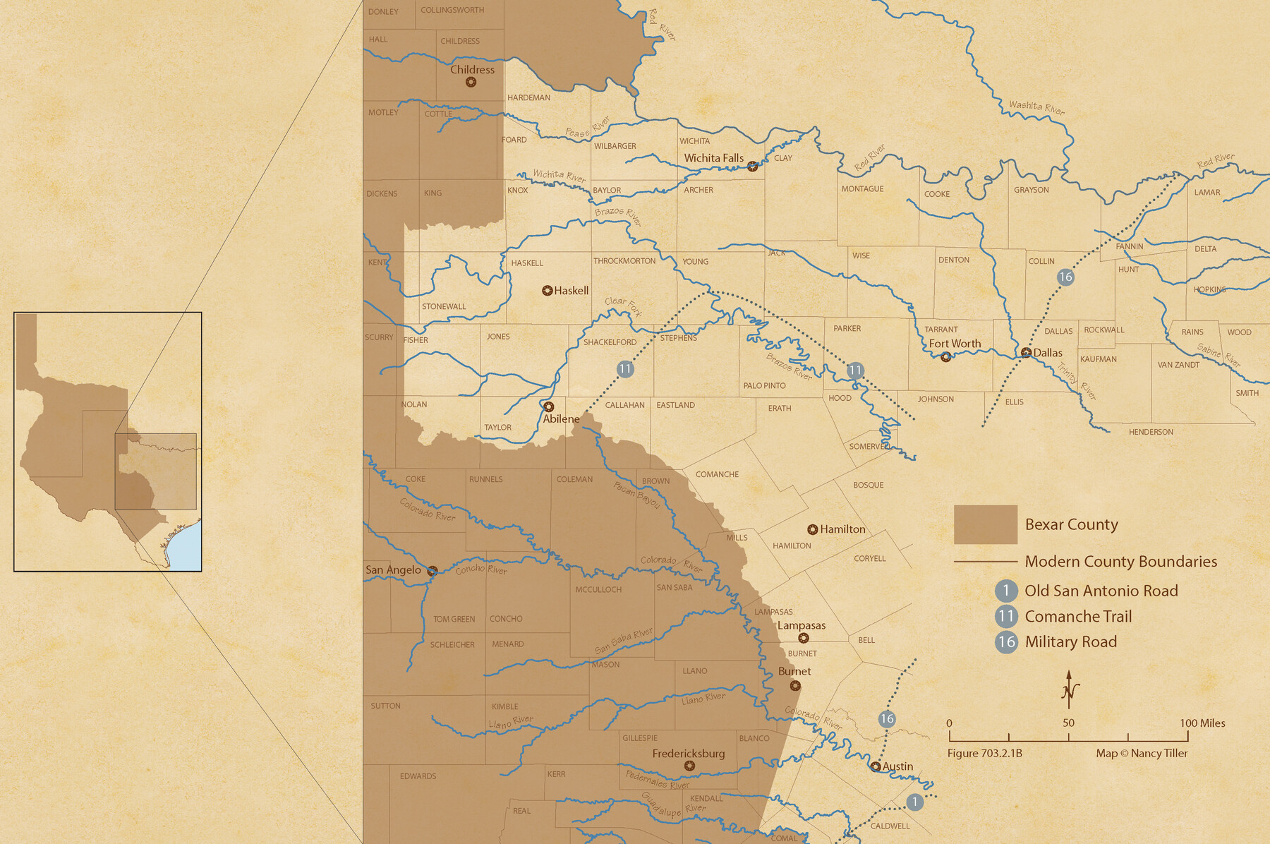 96094, The Republic County of Bexar. North View. Proposed, Fall 1837-December 31, 1838, Nancy and Jim Tiller Digital Collection