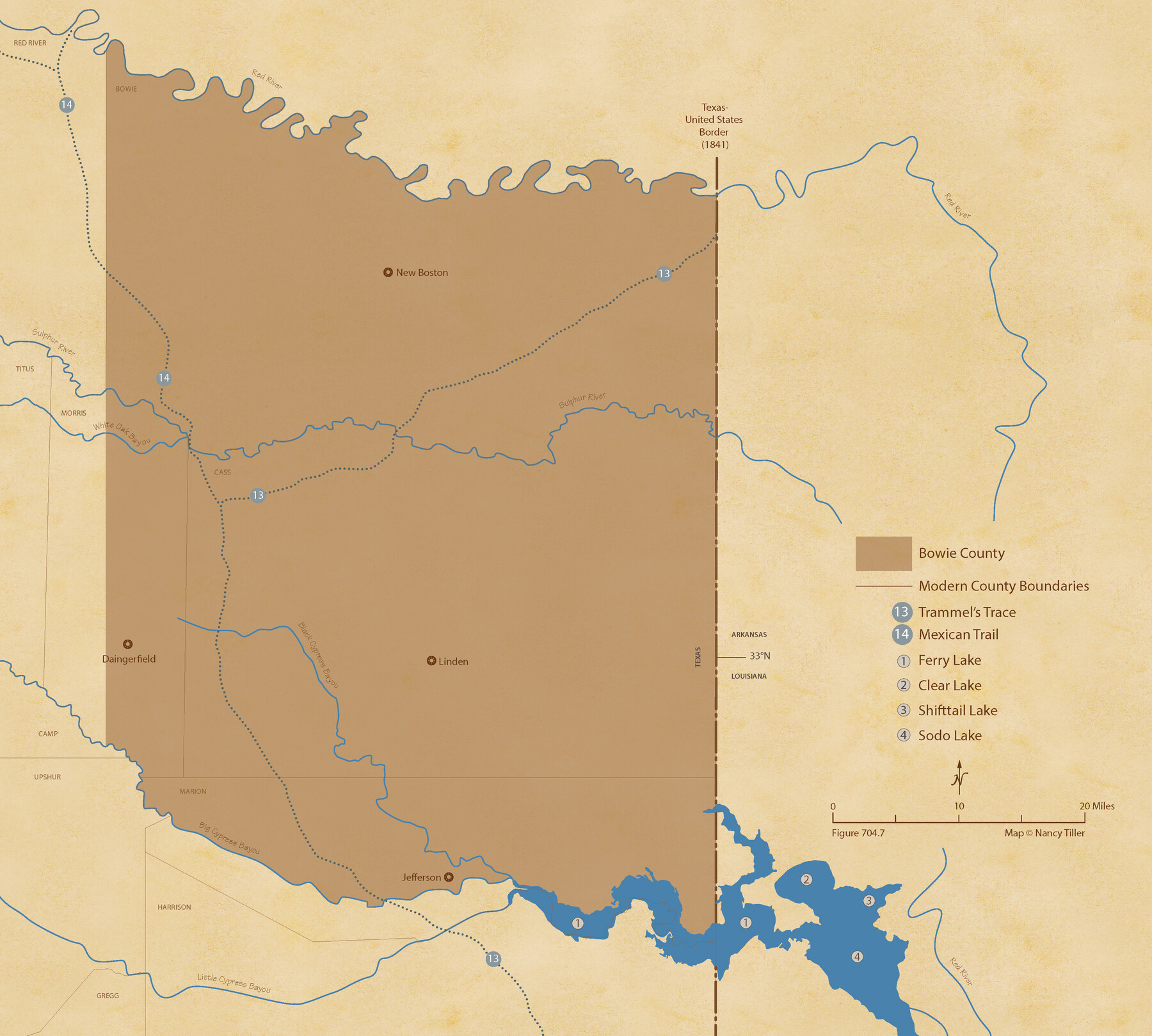 96108, The Republic County of Bowie. December 29, 1845, Nancy and Jim Tiller Digital Collection