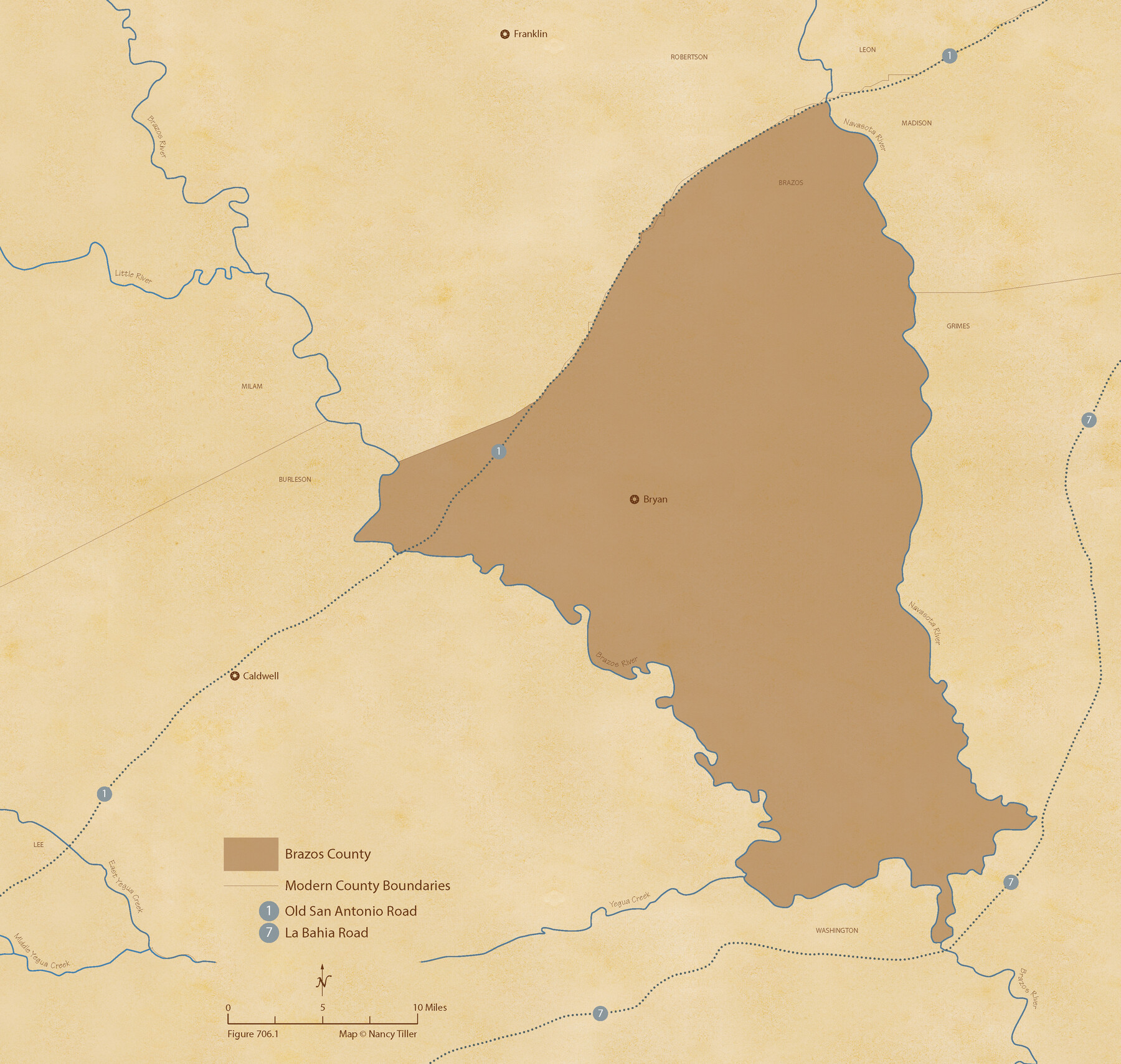 96116, The Republic County of Brazos. Created, January 30, 1841, Nancy and Jim Tiller Digital Collection