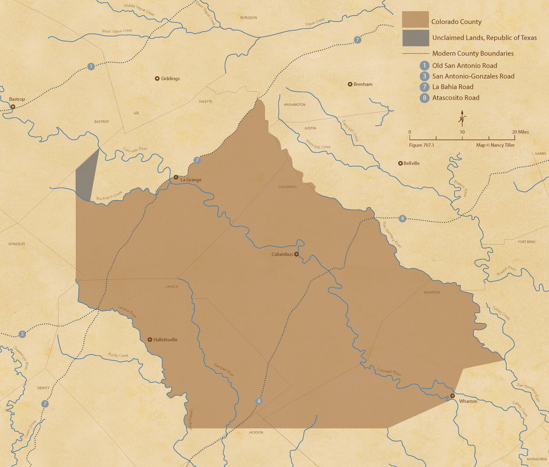 96118, The Republic County of Colorado. Proposed, Late Fall 1837, Nancy and Jim Tiller Digital Collection