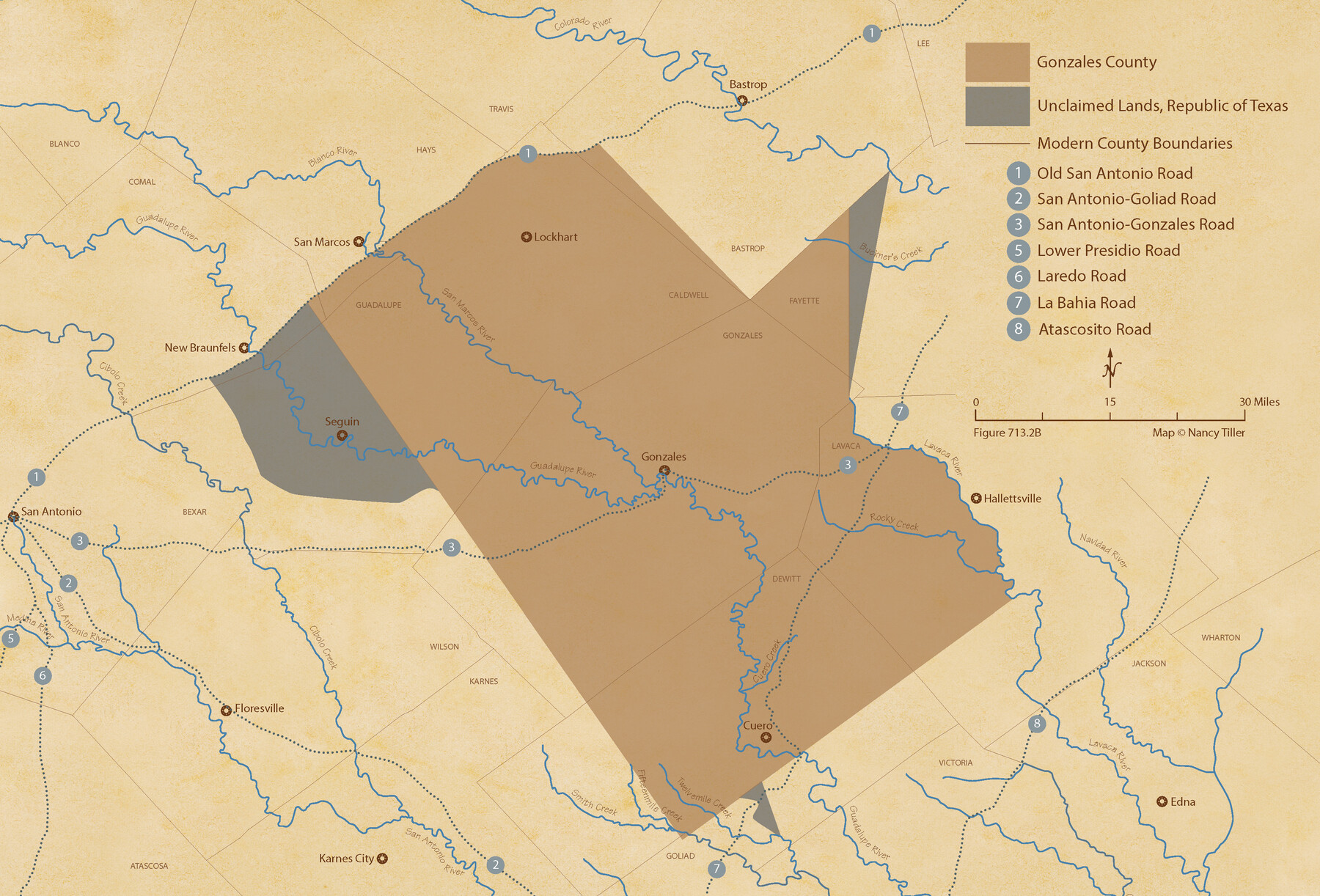 96154, The Republic County of Gonzales. December 18, 1837, Nancy and Jim Tiller Digital Collection