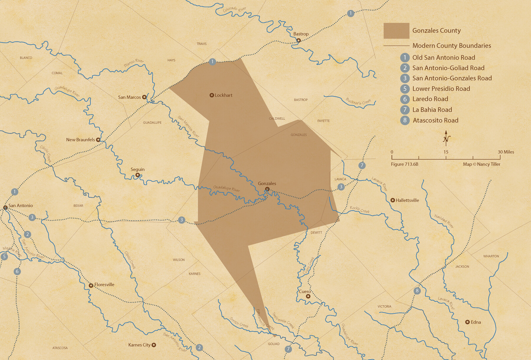 96158, The Republic County of Gonzales. February 2, 1842, Nancy and Jim Tiller Digital Collection