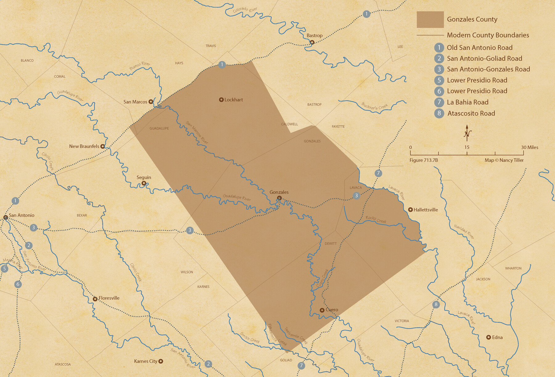 96159, The Republic County of Gonzales. Spring 1842, Nancy and Jim Tiller Digital Collection