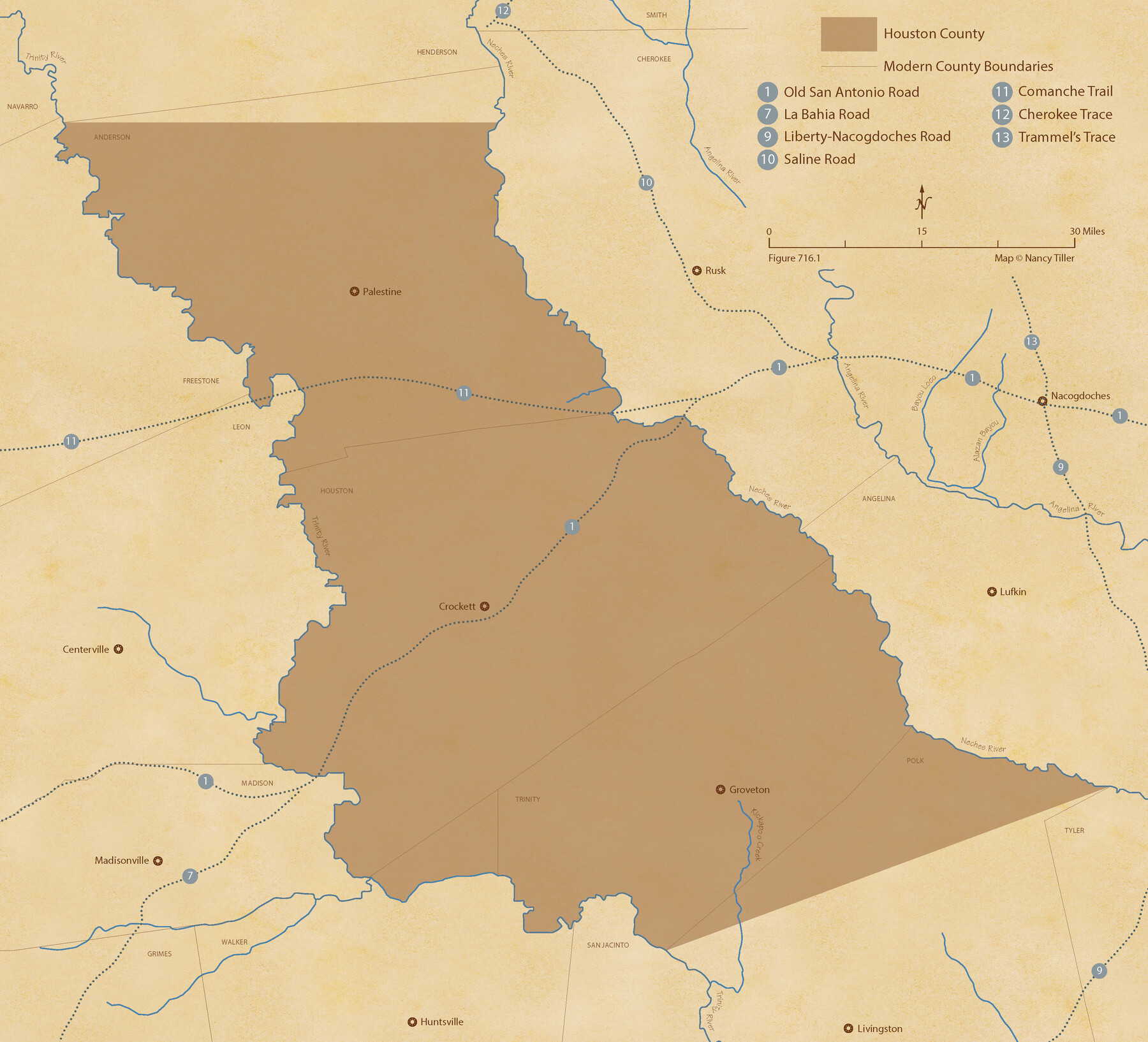 96178, The Republic County of Houston. Created, June 12, 1837, Nancy and Jim Tiller Digital Collection