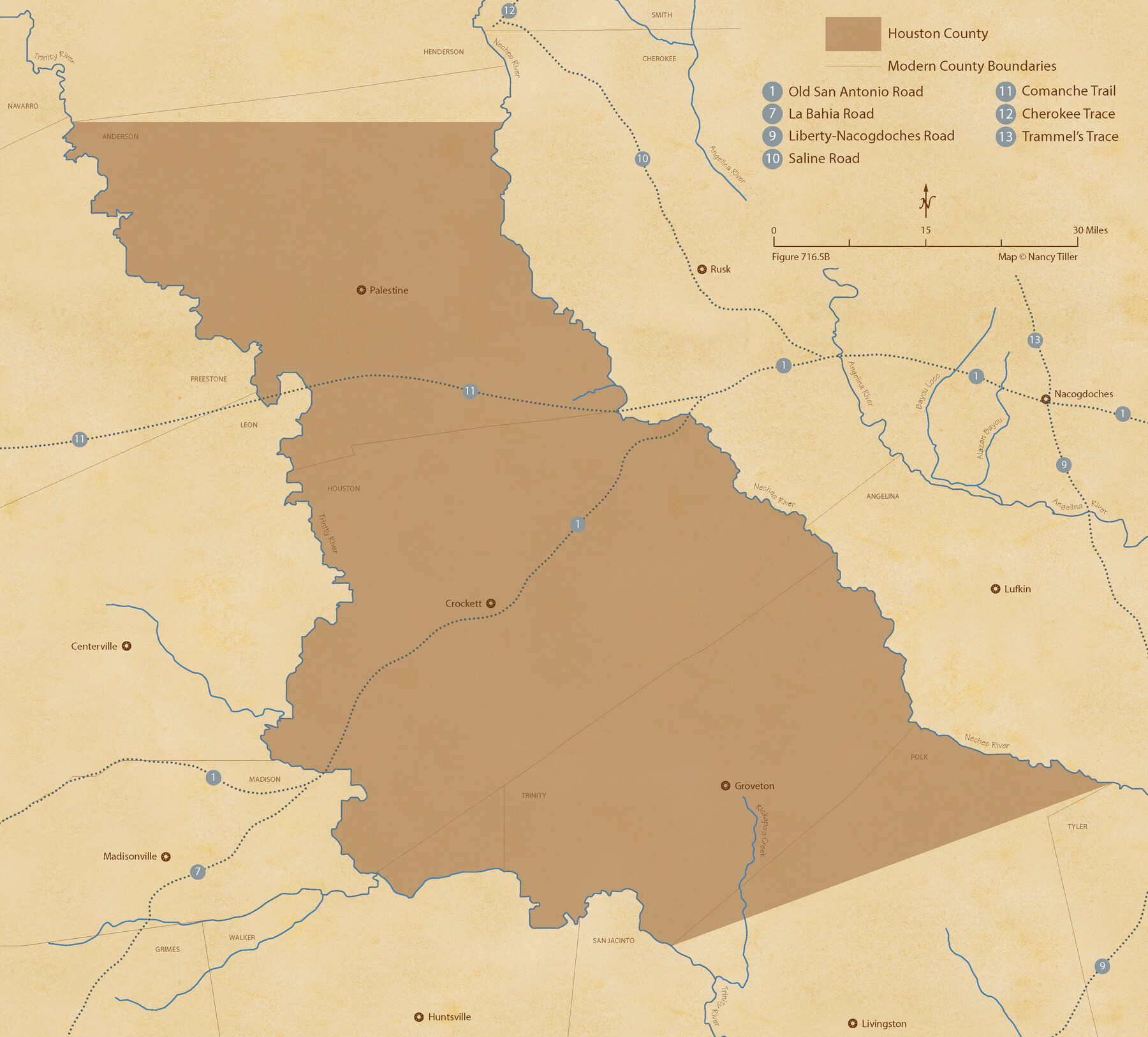 96182, The Republic County of Houston. Spring 1842, Nancy and Jim Tiller Digital Collection