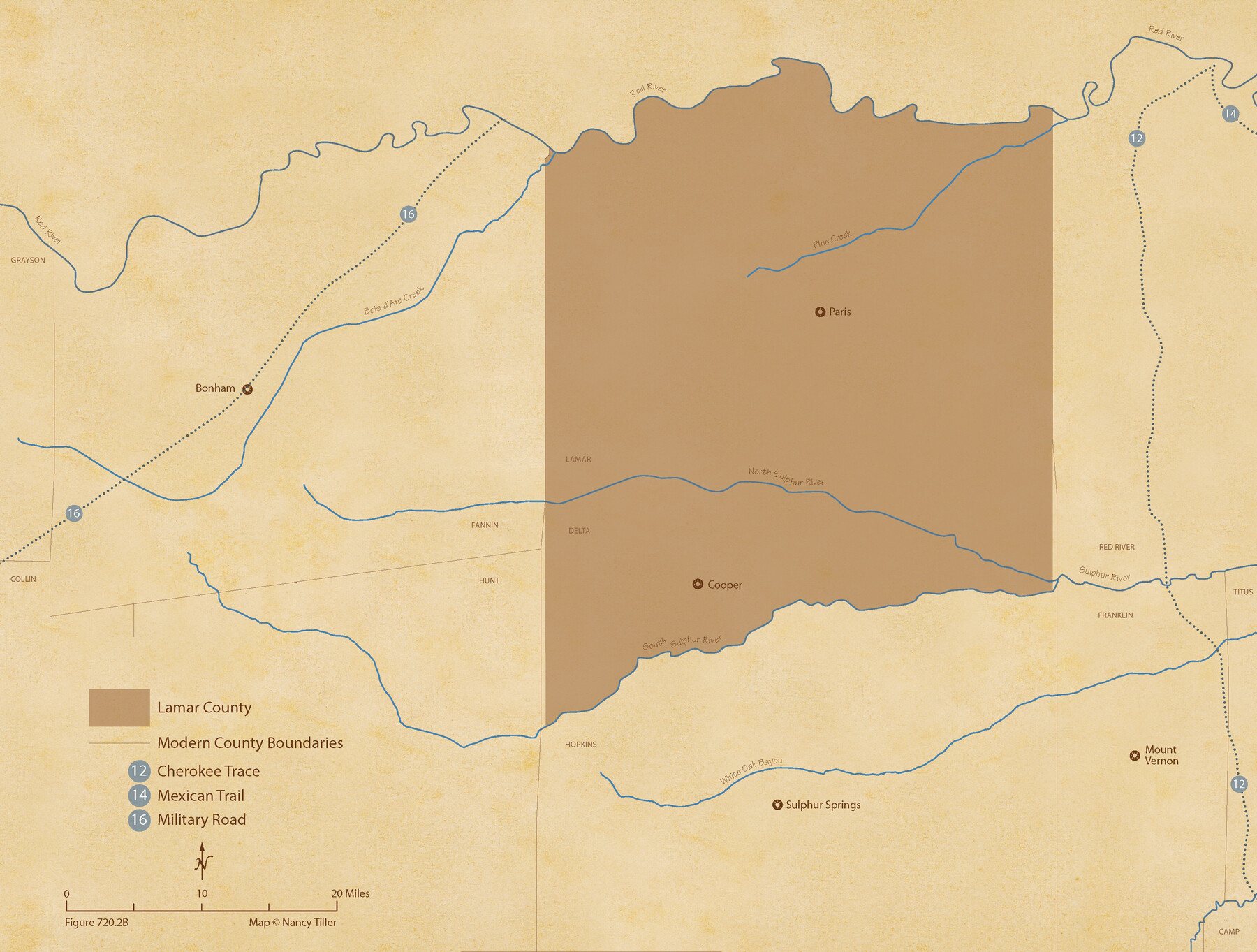 96203, The Republic County of Lamar. January 28, 1841, Nancy and Jim Tiller Digital Collection