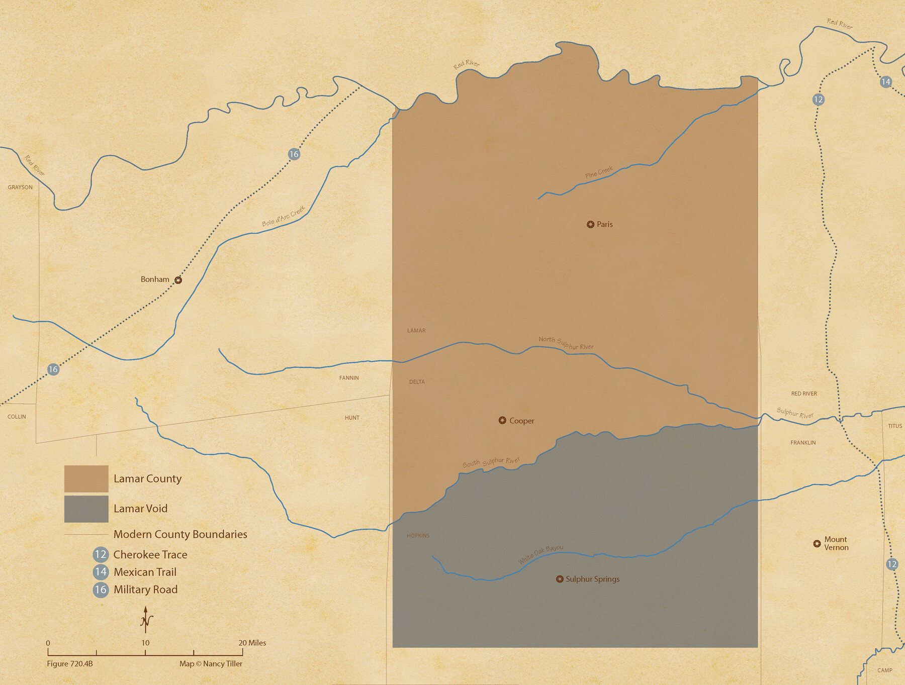 96205, The Republic County of Lamar. December 26, 1842, Nancy and Jim Tiller Digital Collection