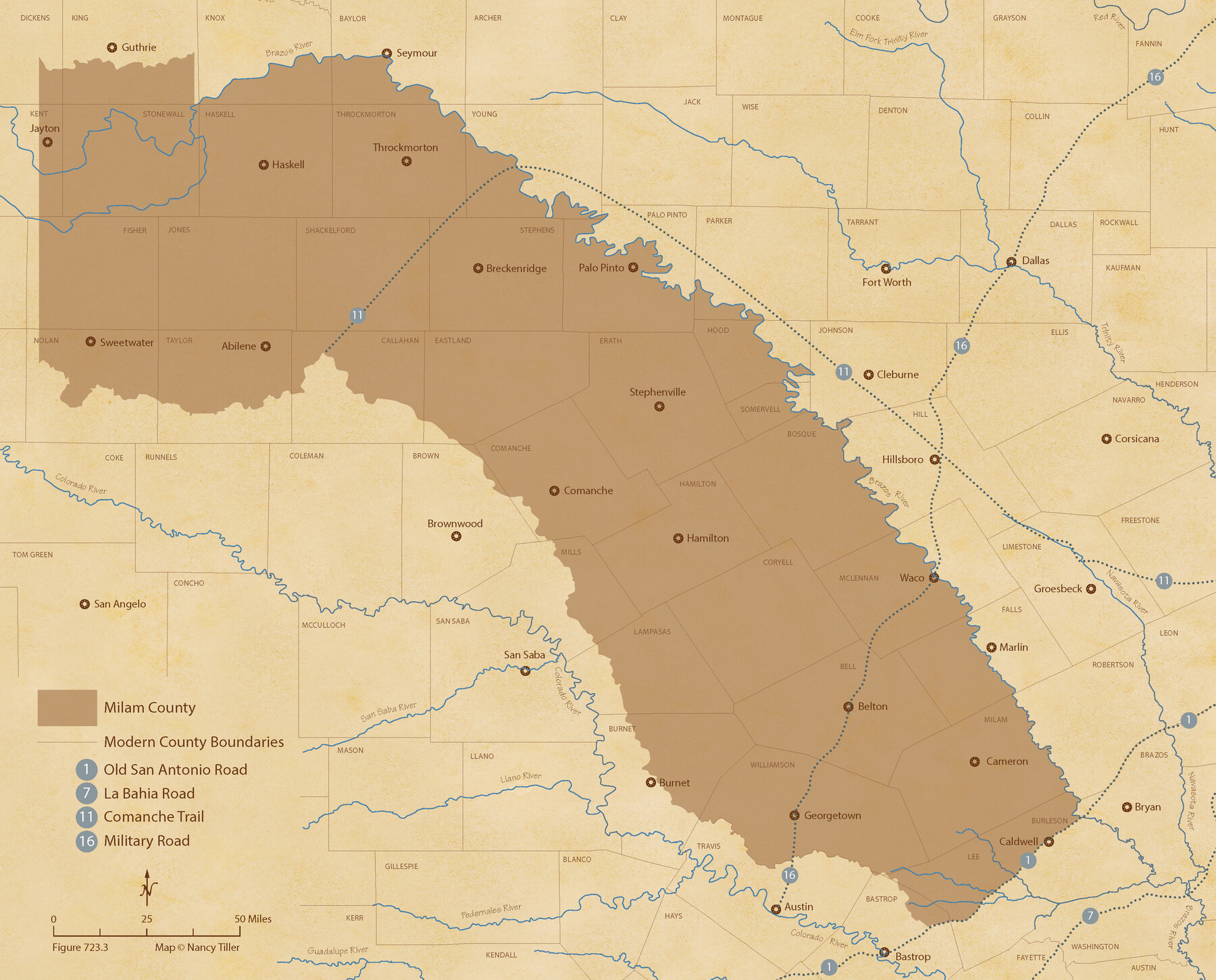 96227, The Republic County of Milam. December 31, 1838, Nancy and Jim Tiller Digital Collection