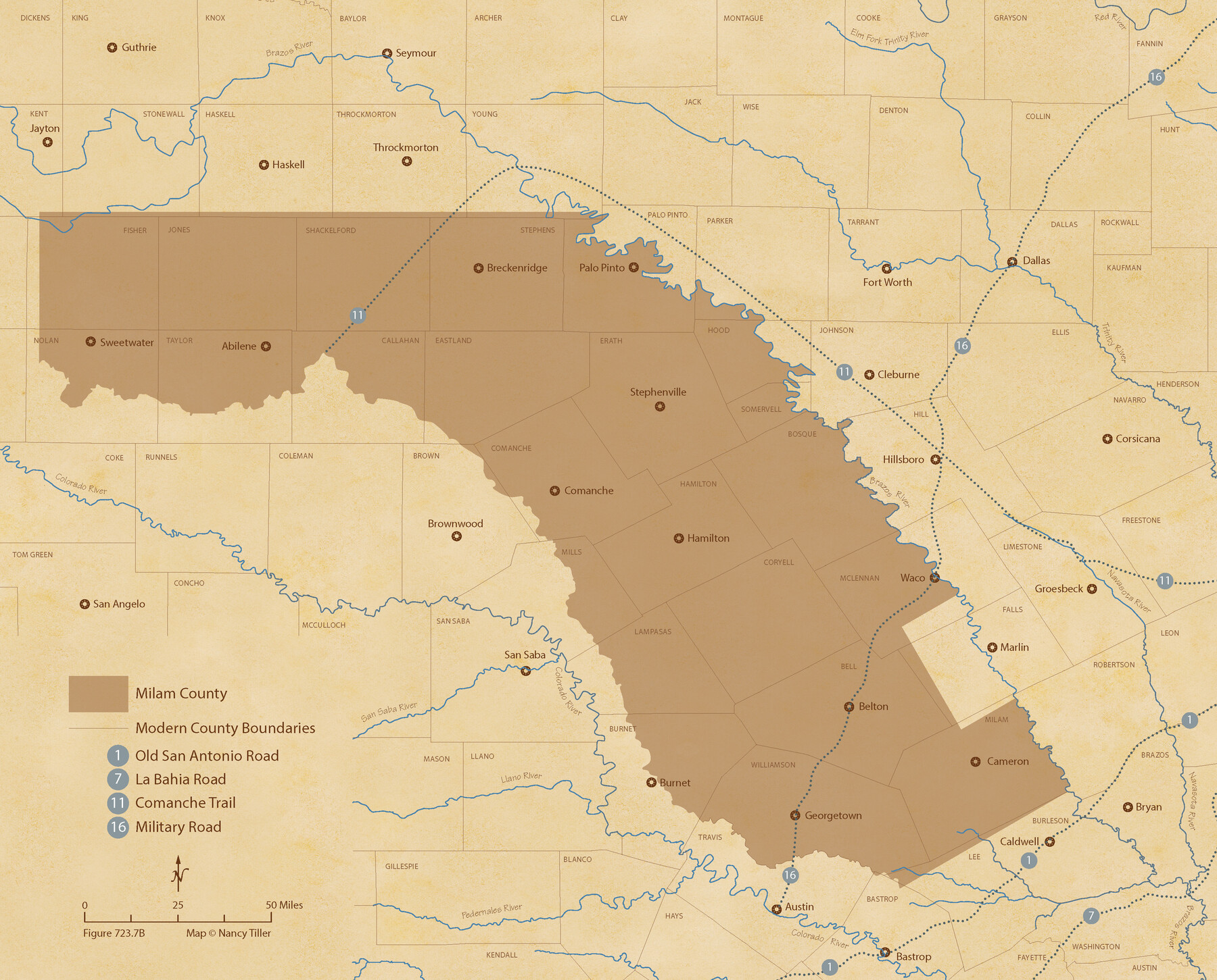 96231, The Republic County of Milam. January 29, 1842, Nancy and Jim Tiller Digital Collection