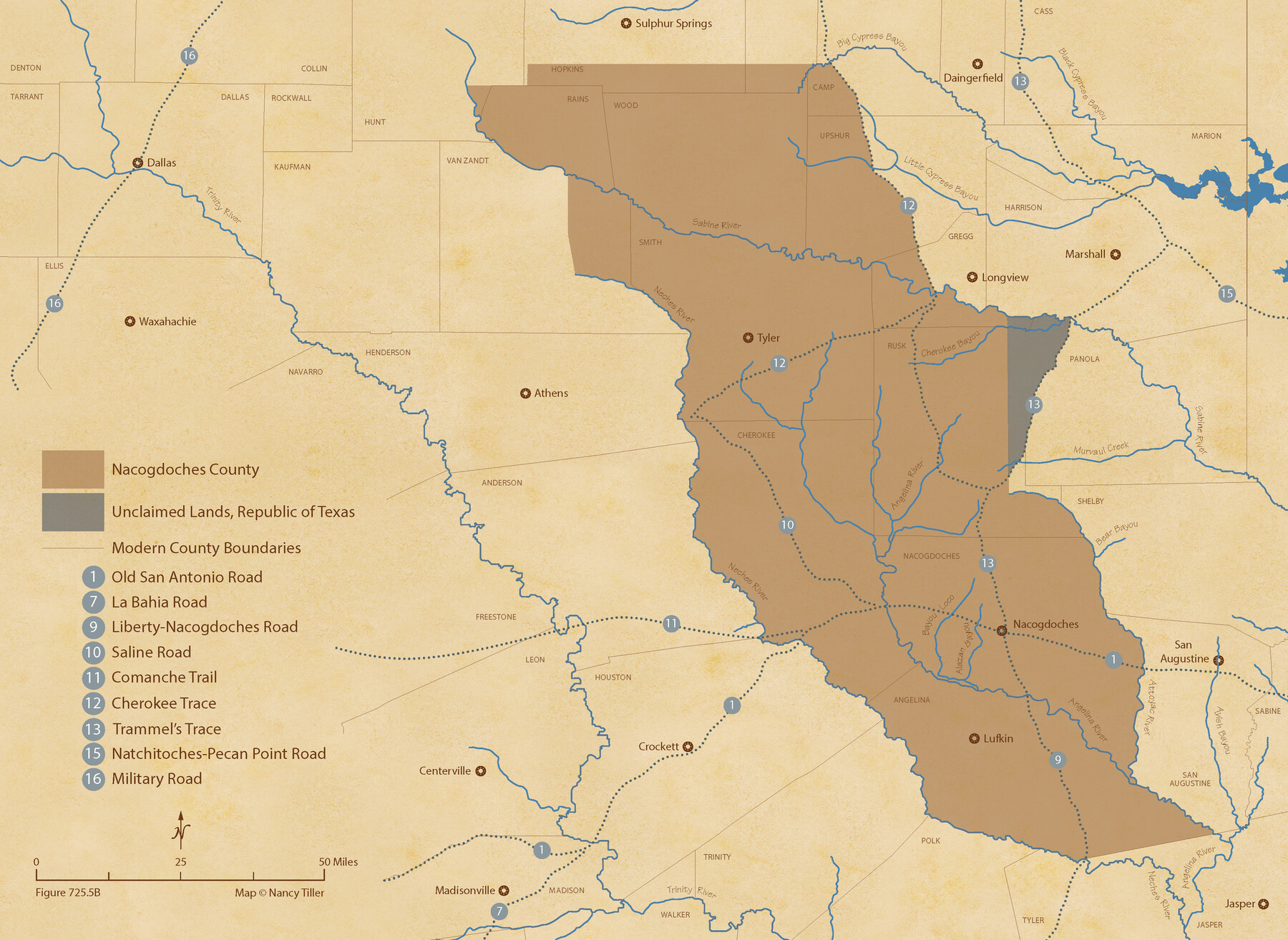 96246, The Republic County of Nacogdoches. December 6, 1841, Nancy and Jim Tiller Digital Collection