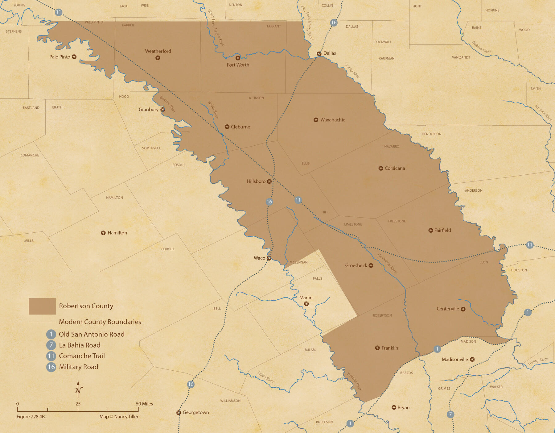 96262, The Republic County of Robertson. January 29, 1842, Nancy and Jim Tiller Digital Collection