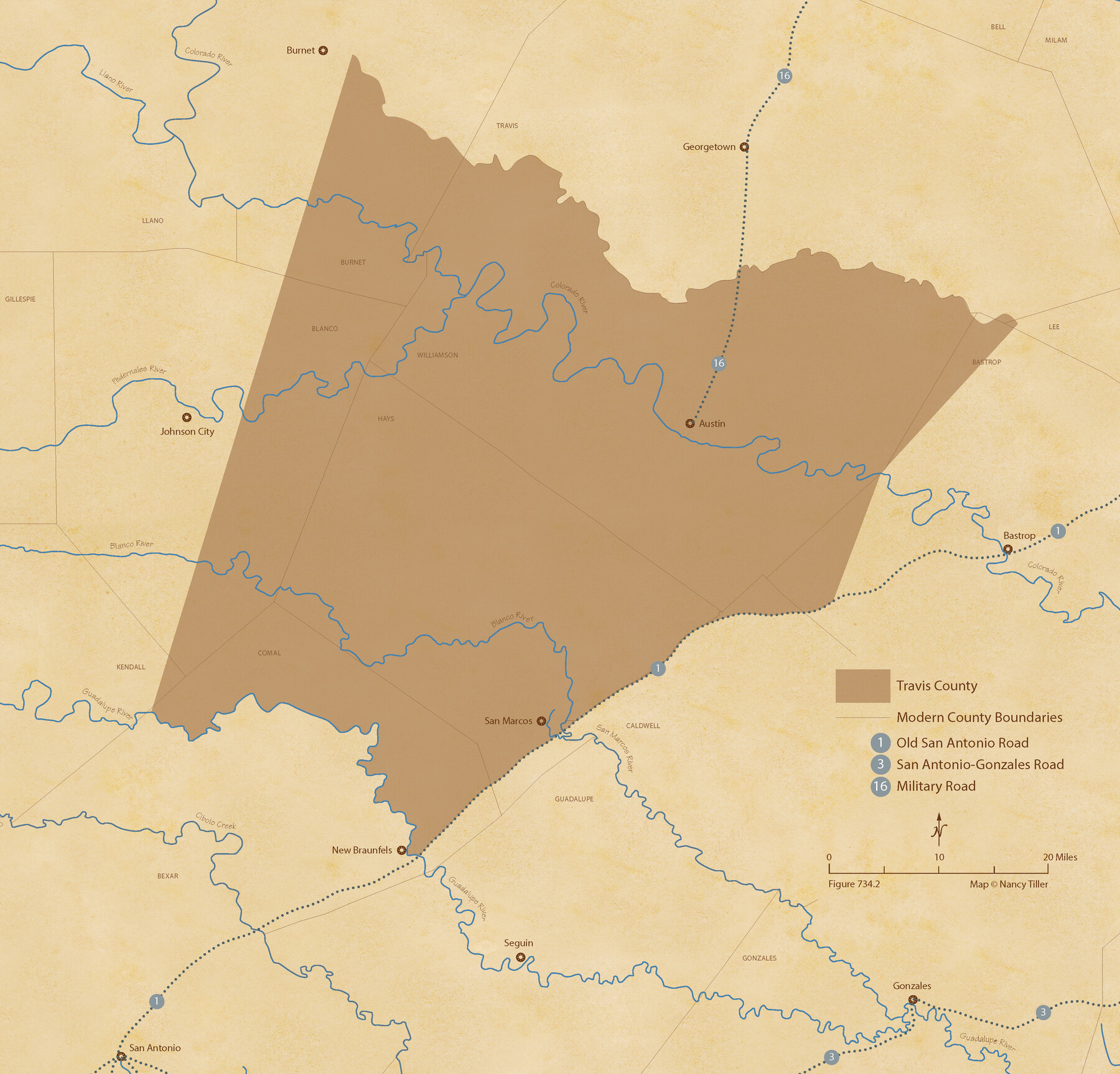 96290, The Republic County of Travis. Refined, February 5, 1840, Nancy and Jim Tiller Digital Collection