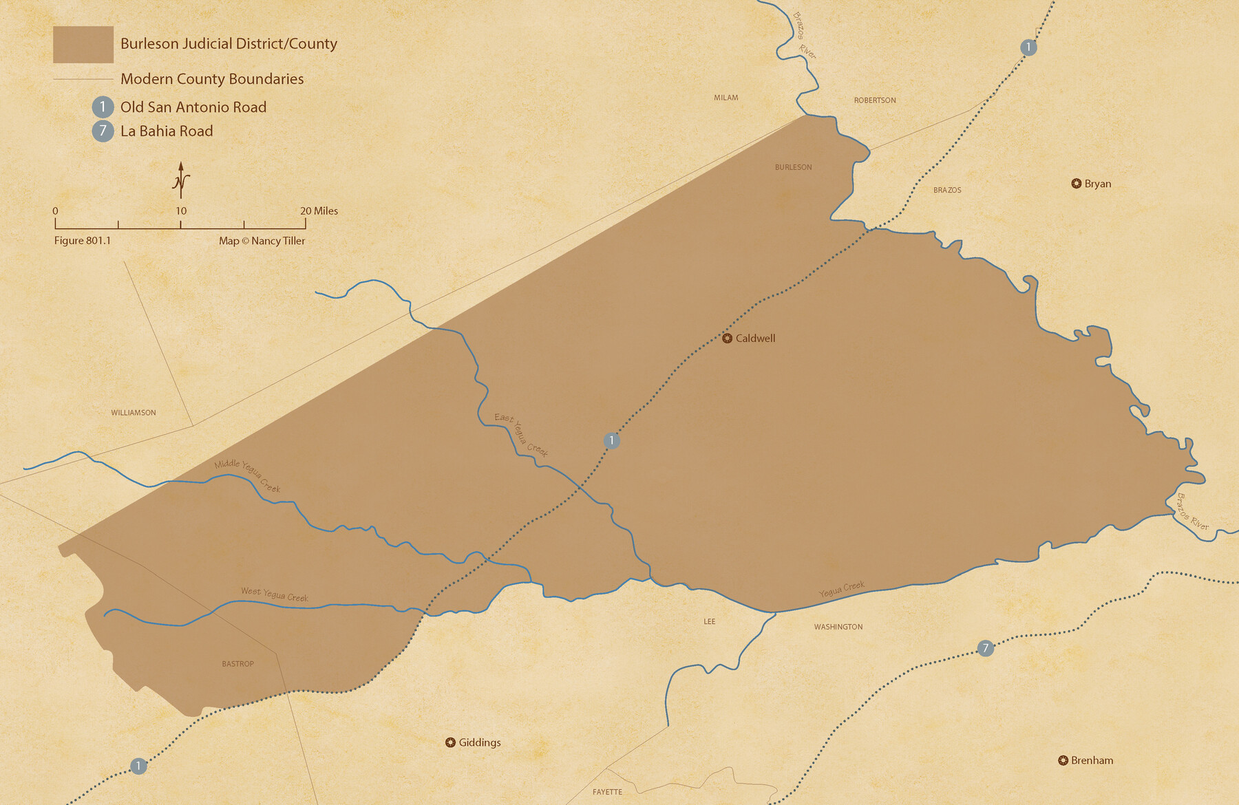 96320, The Judicial District/County of Burleson. Created, January 15, 1842, Nancy and Jim Tiller Digital Collection