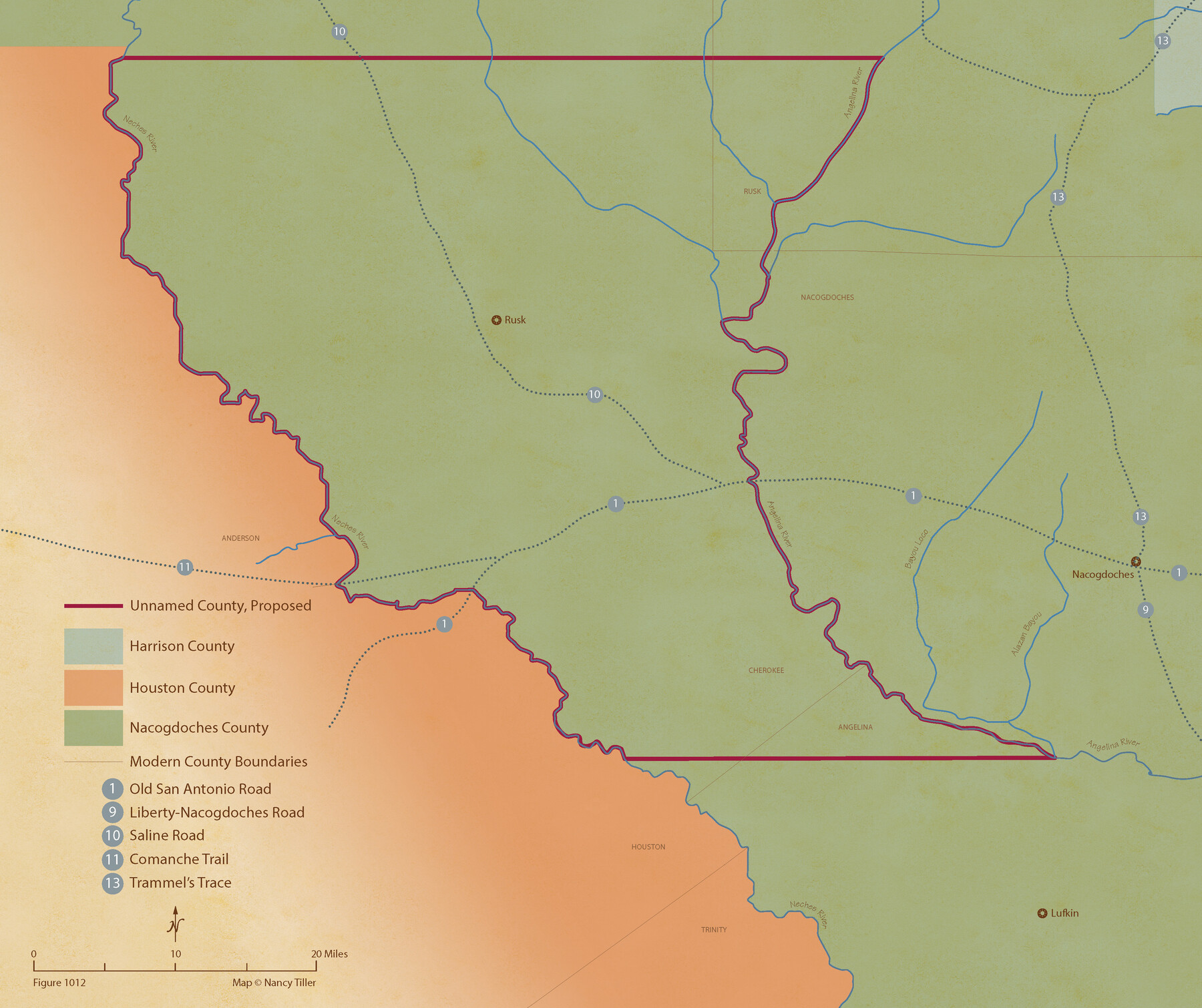 96386, From Citizens of Nacogdoches County for the Creation of a New County (Unnamed), October 1839, Nancy and Jim Tiller Digital Collection