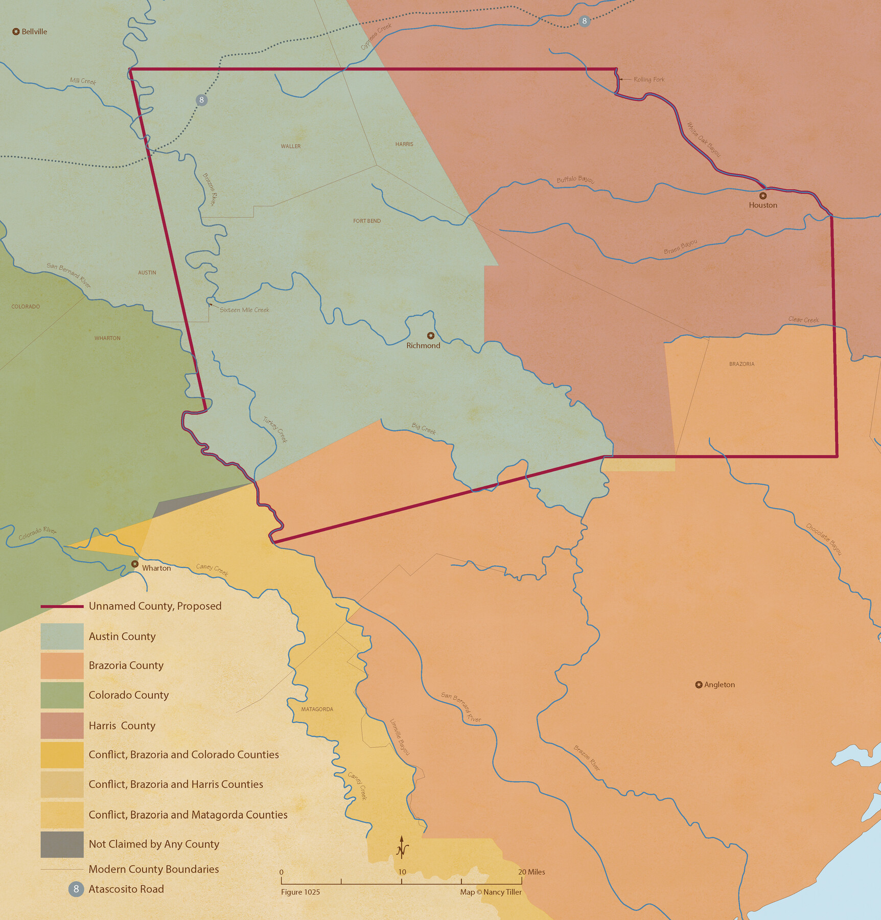 96399, From Citizens of Austin and Harris Counties Living in What Was to Become Fort Bend County for the Creation of a New County (Unnamed), Undated, Nancy and Jim Tiller Digital Collection