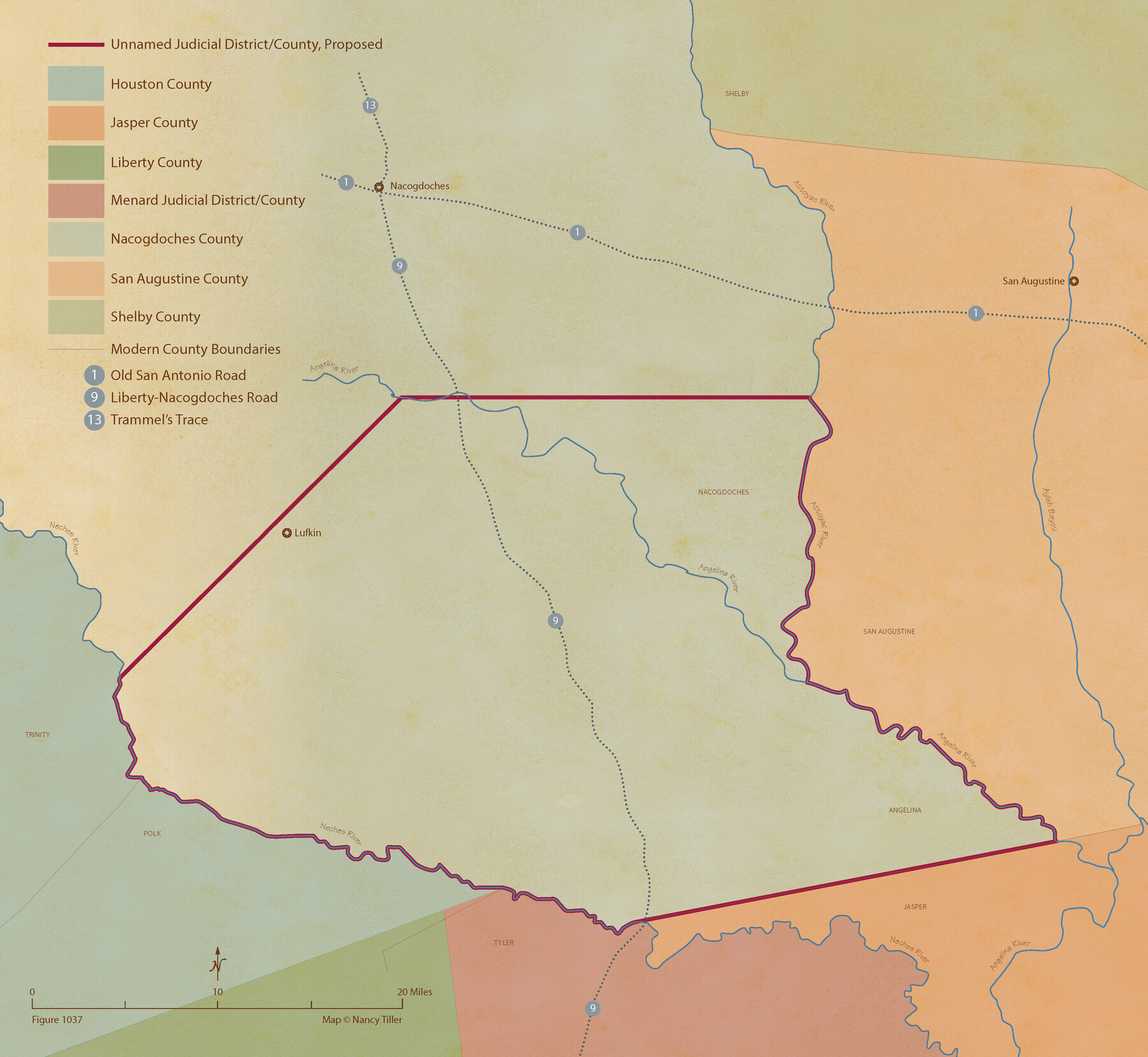 96412, From Citizens of Southwestern Nacogdoches County for the Creation of a New Judicial County (Unnamed), Undated, Nancy and Jim Tiller Digital Collection