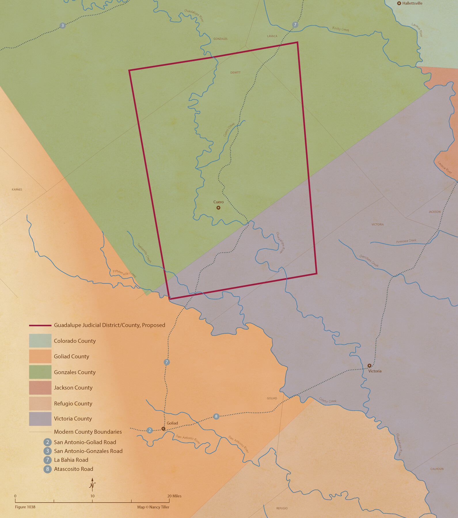 96413, From Citizens Living in Gonzales and Victoria Counties for the Creation of a New Judicial County to be Called Guadalupe, Undated, Nancy and Jim Tiller Digital Collection