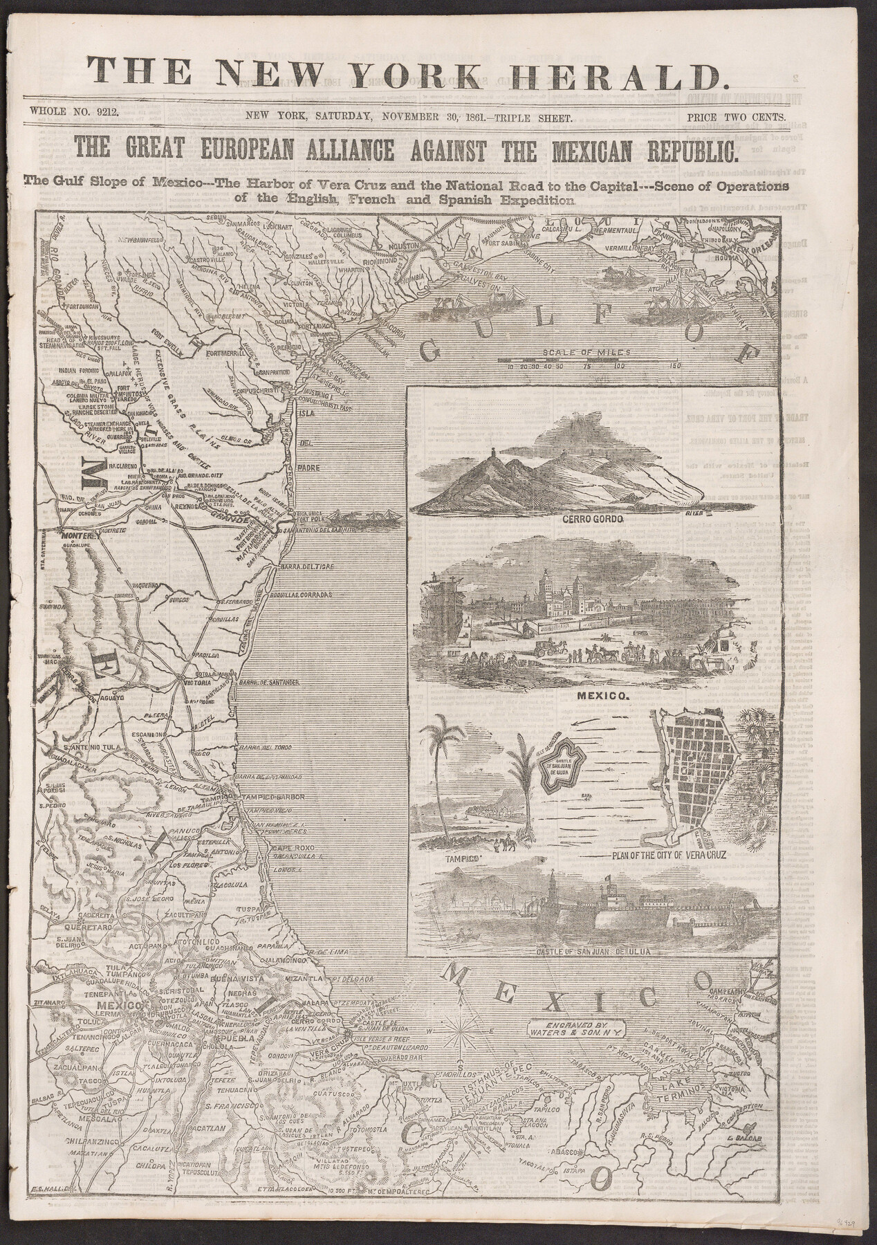 96429, The Great European Alliance against the Mexican Republic, General Map Collection - 1