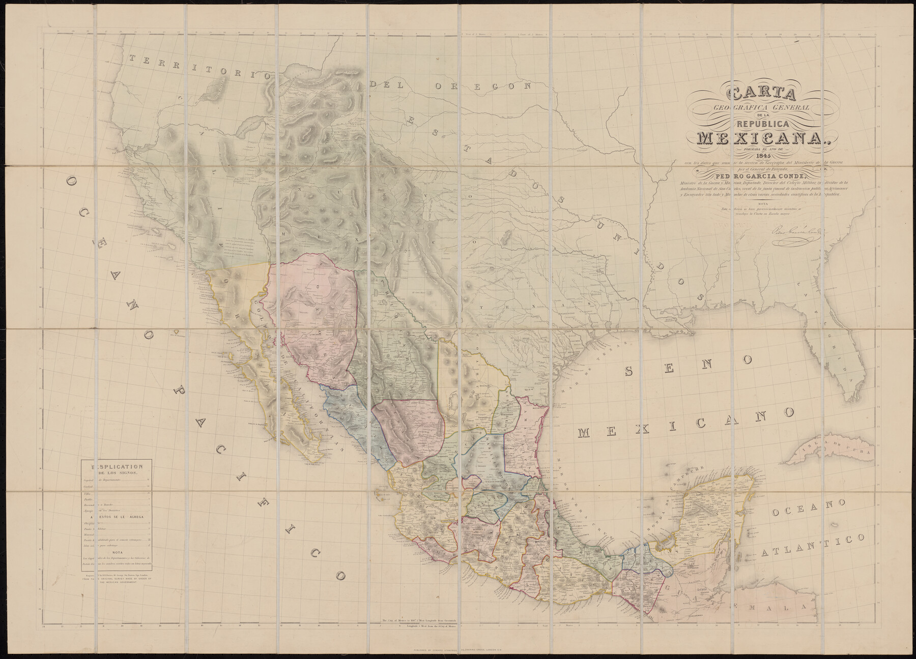 96438, Carta Geografica General de la Republica Mexicana, Holcomb Digital Map Collection - 1