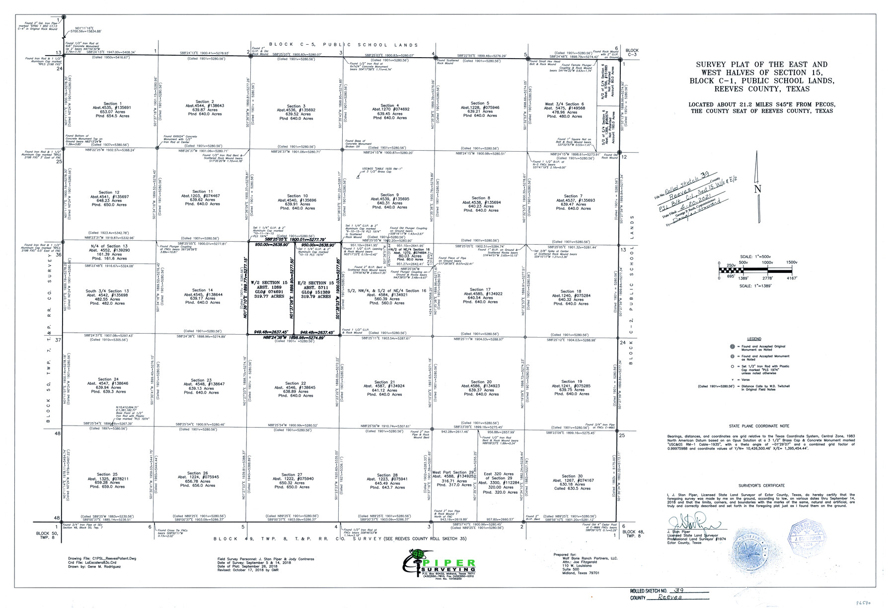 96570, Reeves County Rolled Sketch 39, General Map Collection