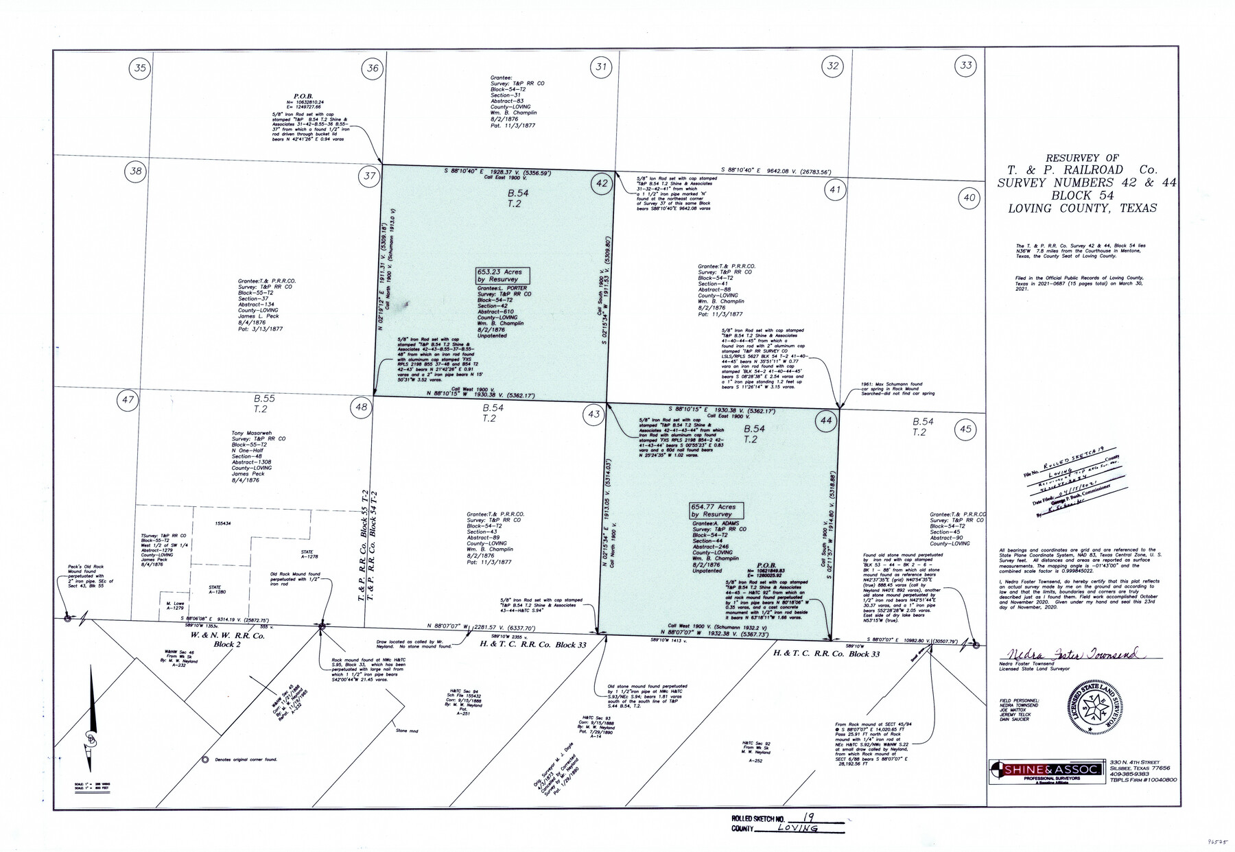 96575, Loving County Rolled Sketch 19, General Map Collection