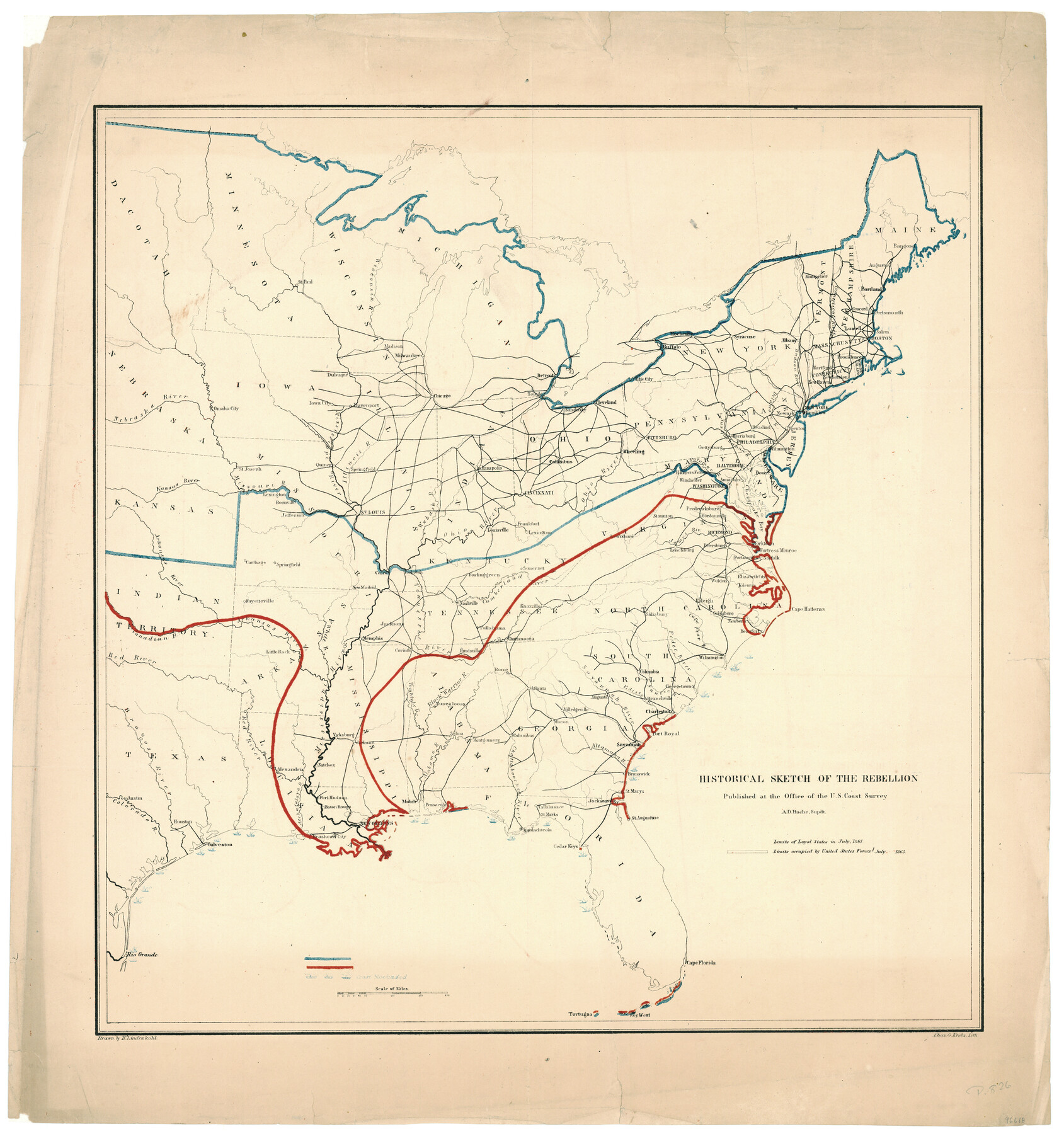 96618, Historical Sketch of the Rebellion, General Map Collection