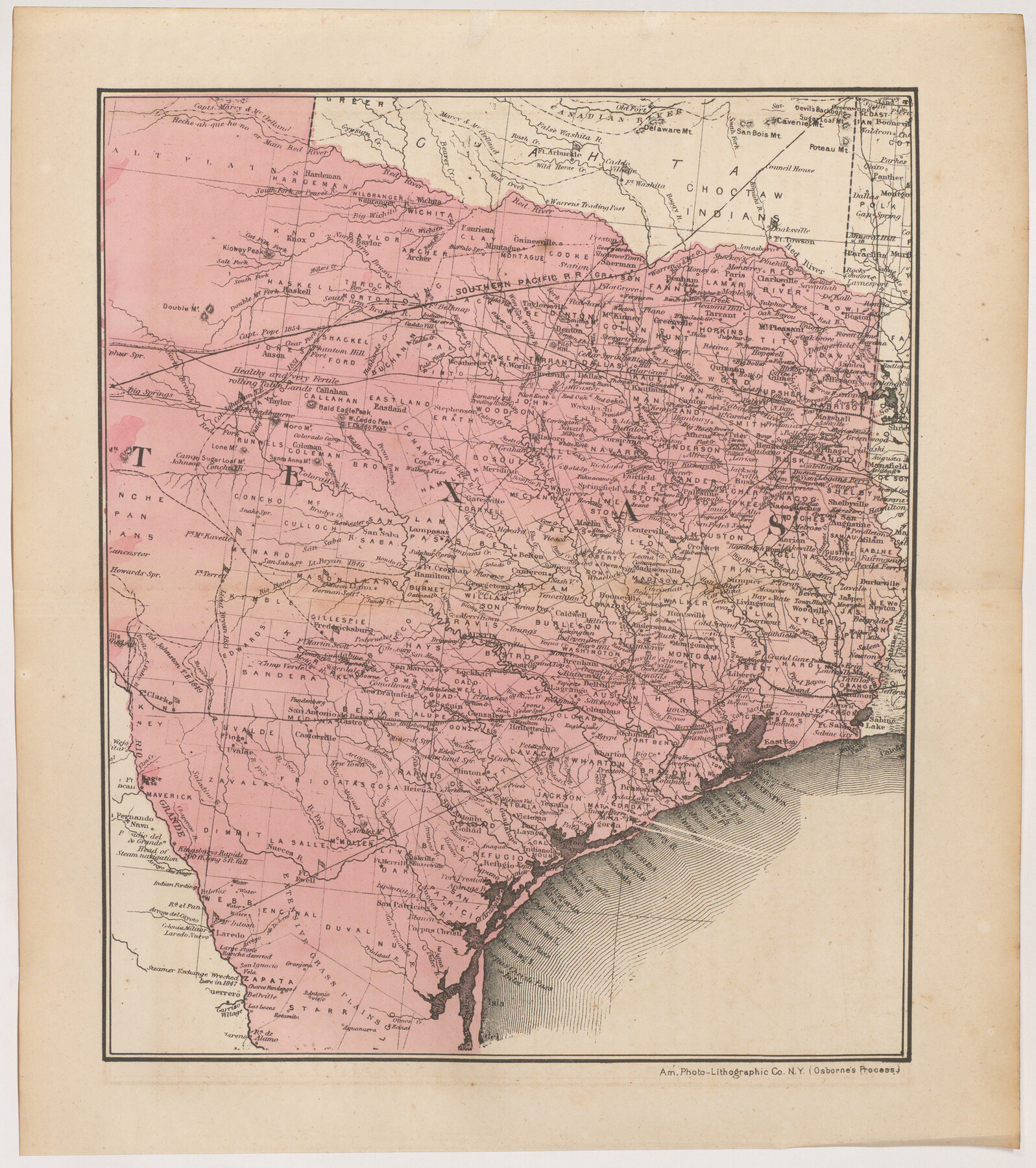 96624, [Map of Texas], Cobb Digital Map Collection