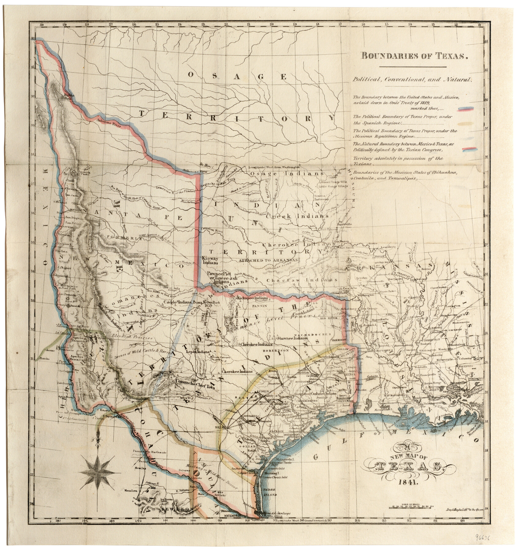 96636, A New Map of Texas, General Map Collection
