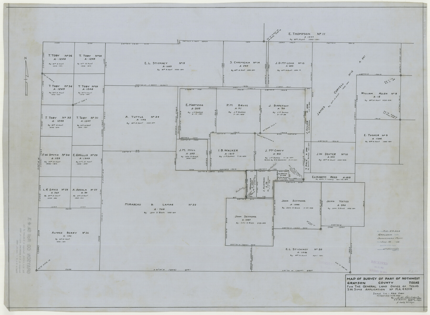 9666, Grayson County Rolled Sketch 3, General Map Collection
