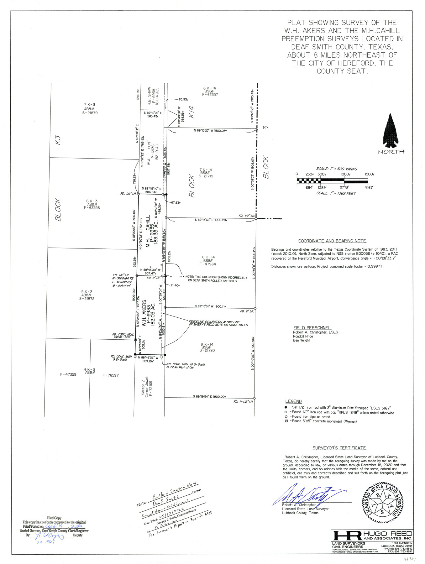 96789, Deaf Smith County Rolled Sketch 4, General Map Collection