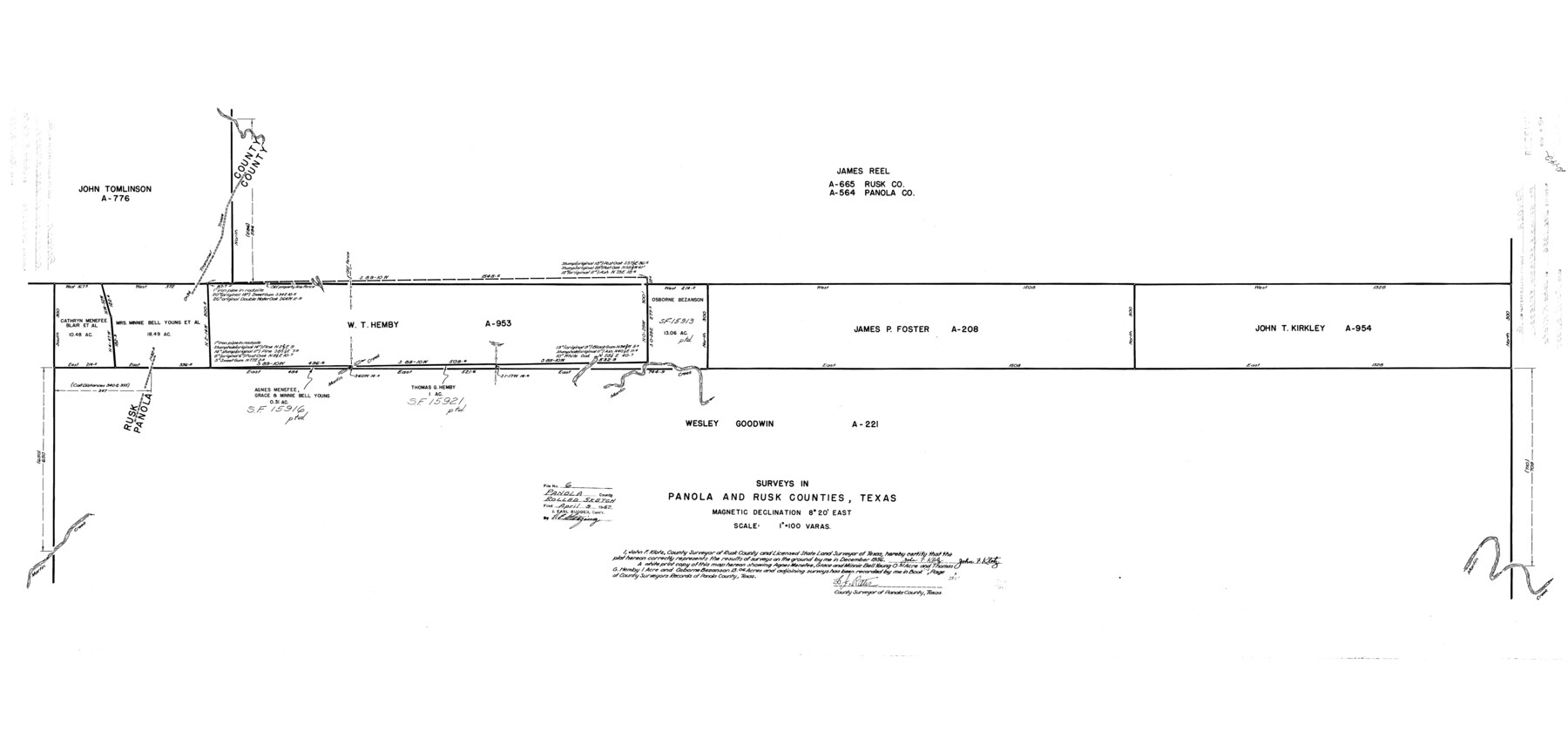 9679, Panola County Rolled Sketch 6, General Map Collection
