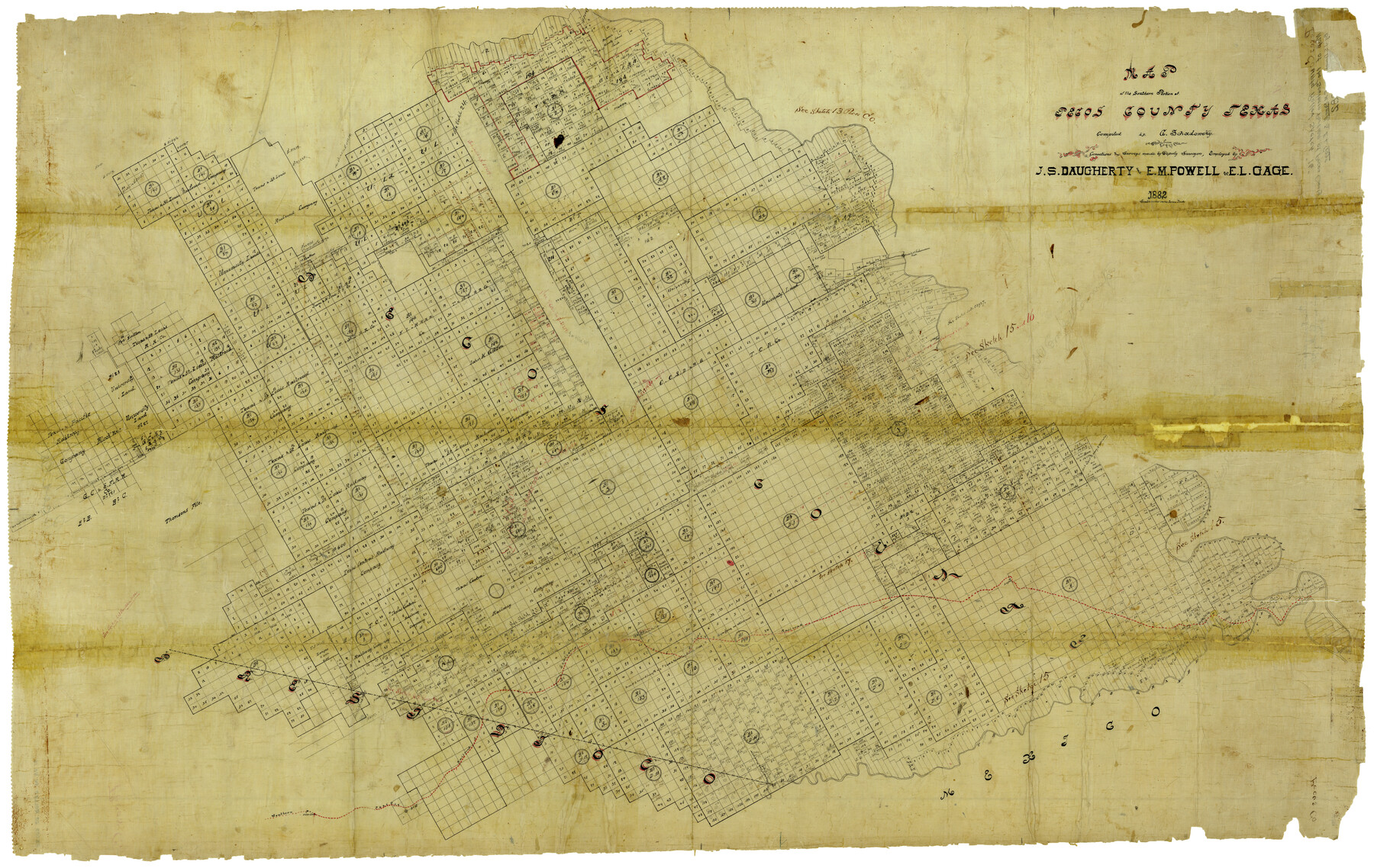 9682, Pecos County Rolled Sketch 16, General Map Collection
