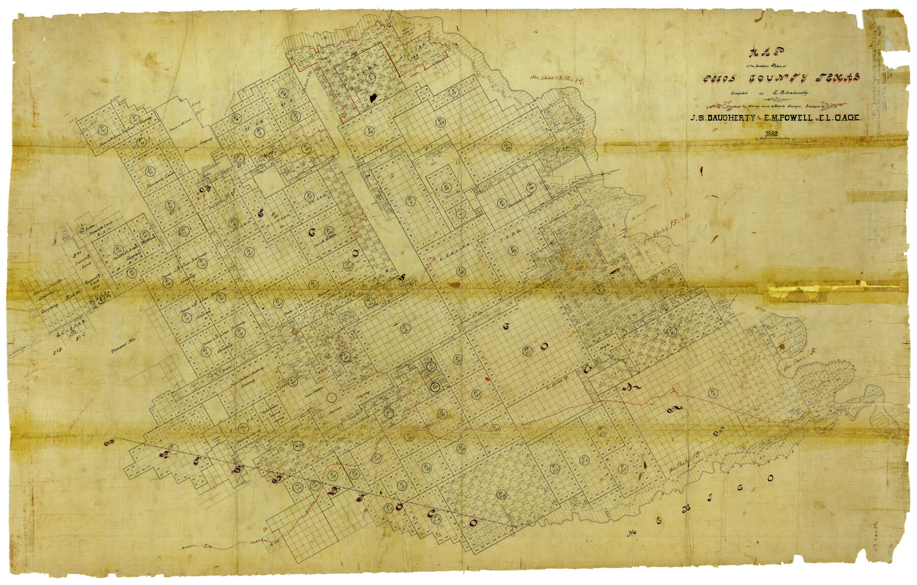 9682, Pecos County Rolled Sketch 16, General Map Collection