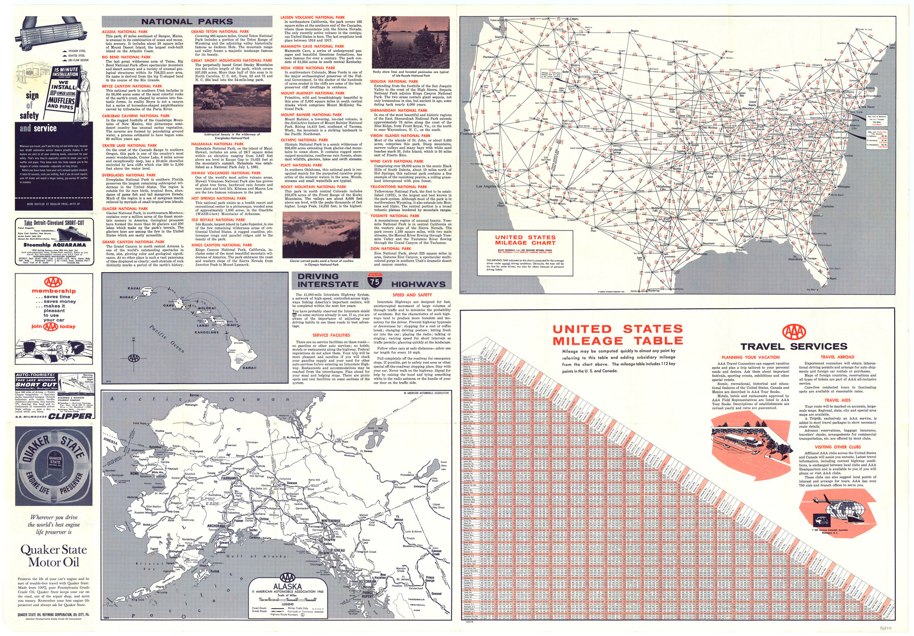 96820, United States Mileage Chart / United States Mileage Table / Hawaii / Alaska, General Map Collection