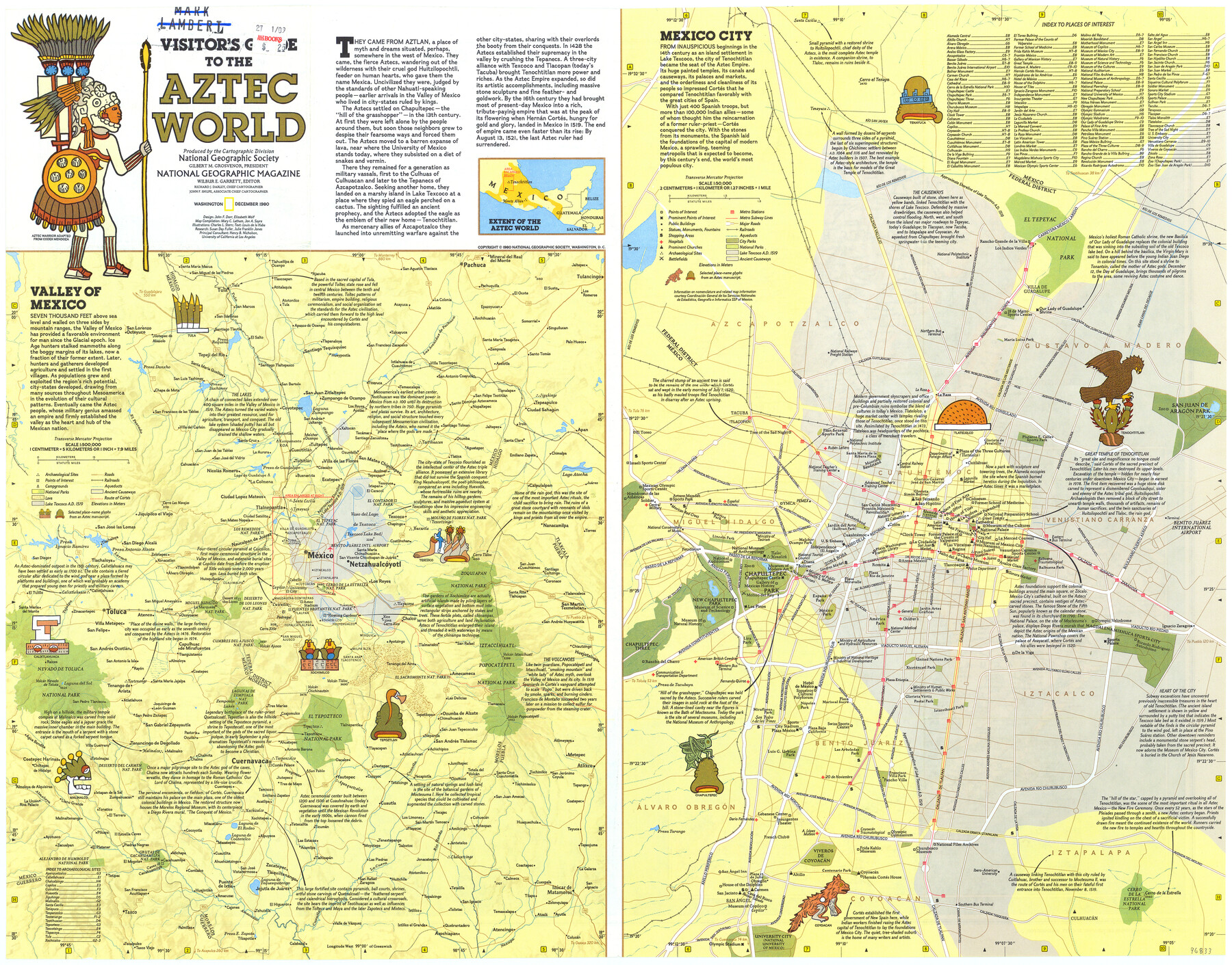 96833, Visitor's Guide to the Aztec World, General Map Collection