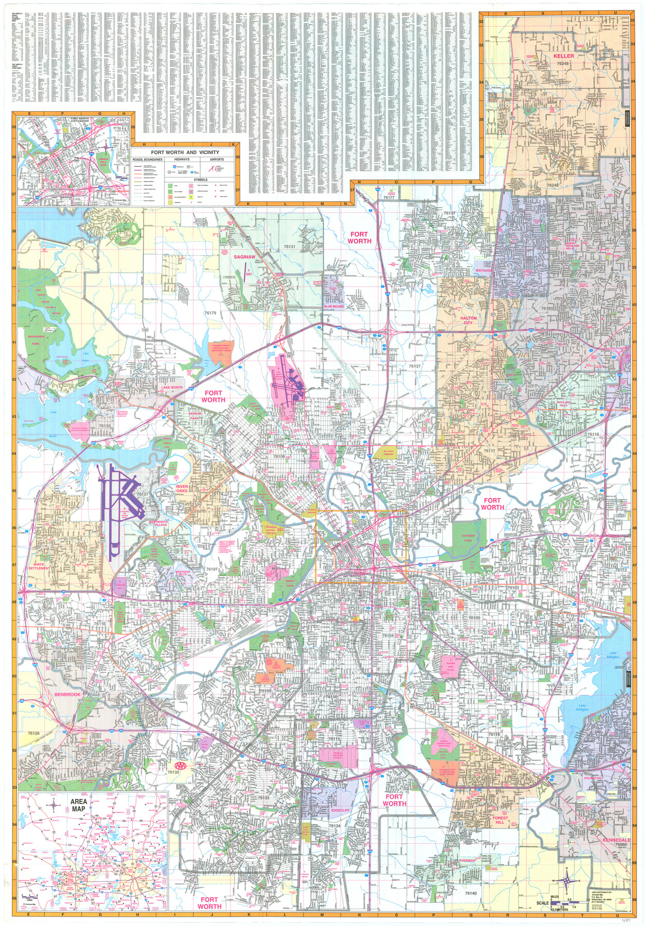 96851, Fort Worth and Vicinity, General Map Collection