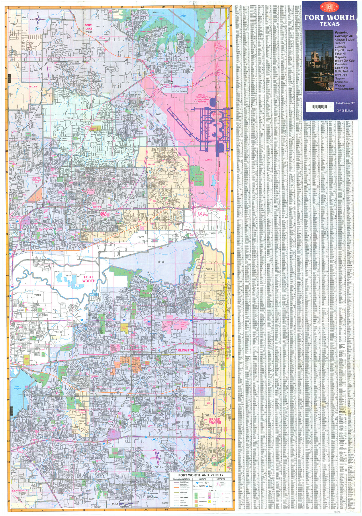 96852, Fort Worth and Vicinity, General Map Collection