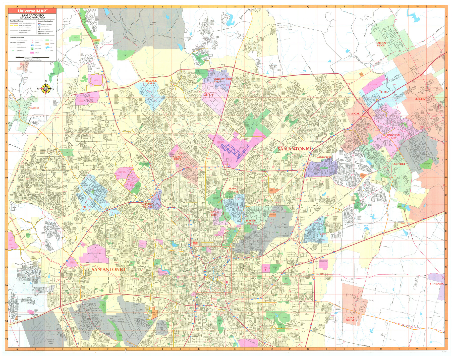 96867, San Antonio & Surrounding Area, General Map Collection