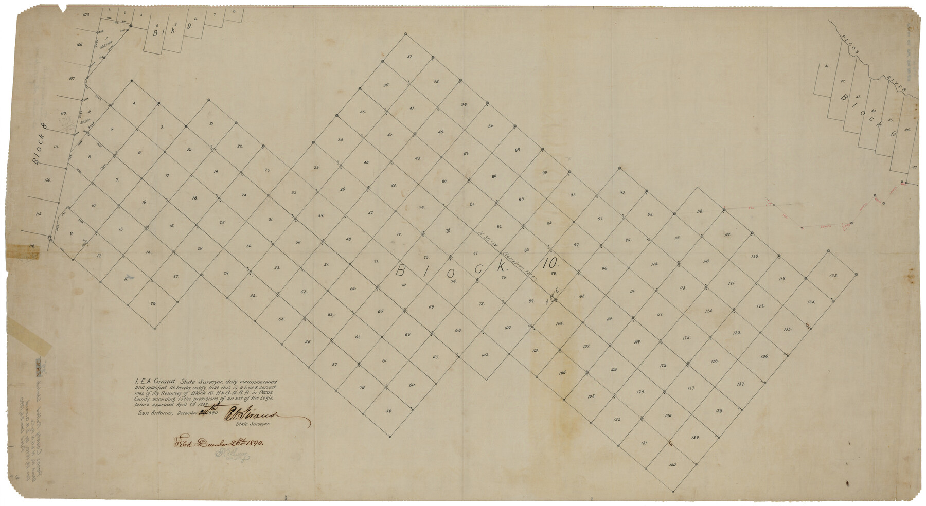 9690, Pecos County Rolled Sketch 29, General Map Collection